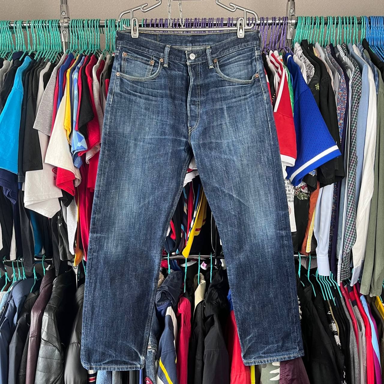Levi's Levis 501xx Faded Distressed Denim Pants Made in Mexico Size US 34 / EU 50 - 7 Thumbnail