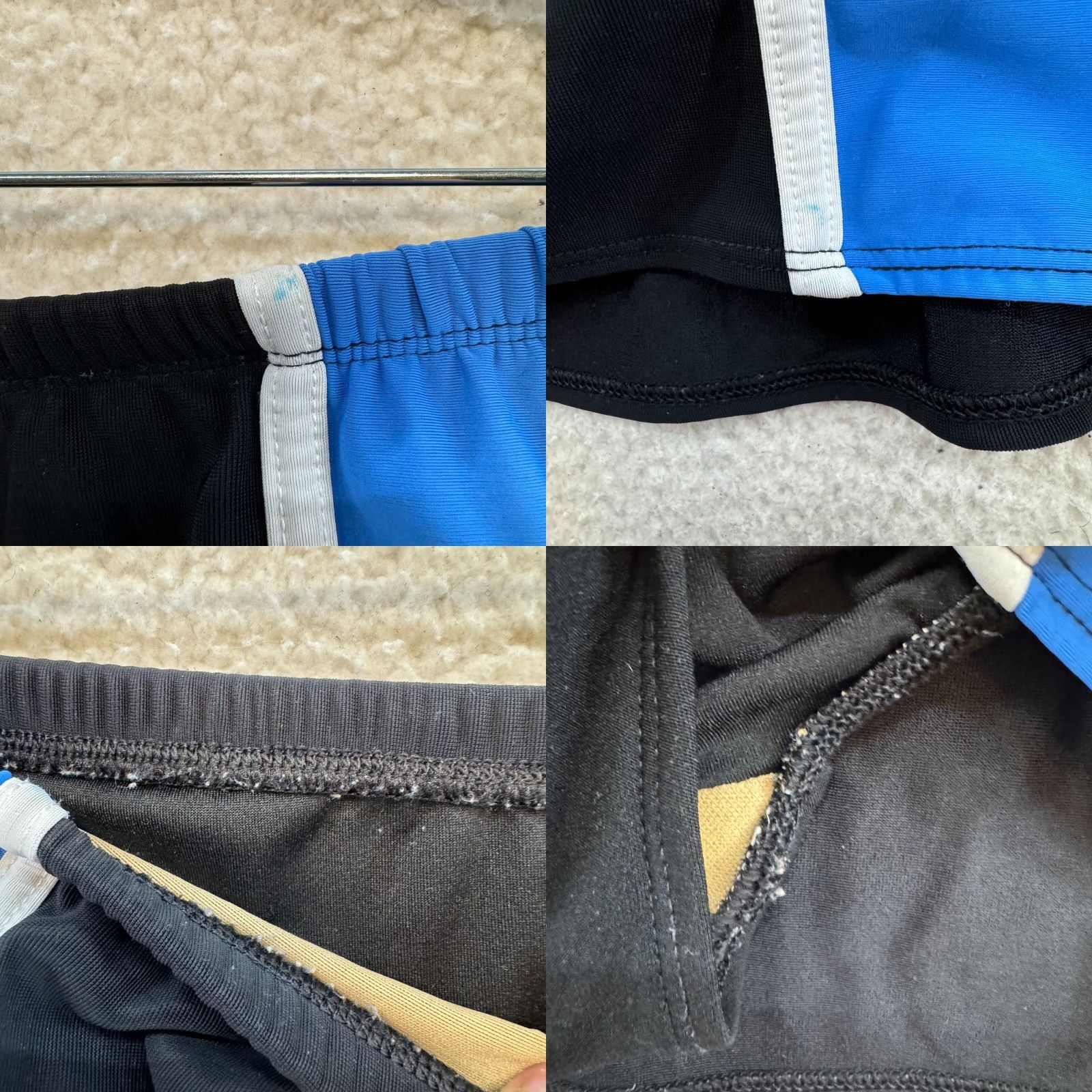 Vintage VINTAGE 90s Y2K Swim Skirt Bottoms XL 16 Black Blue Lined Sporty Retro Swimsuit Womens Size 38" / US 16 / IT 52 - 8 Thumbnail