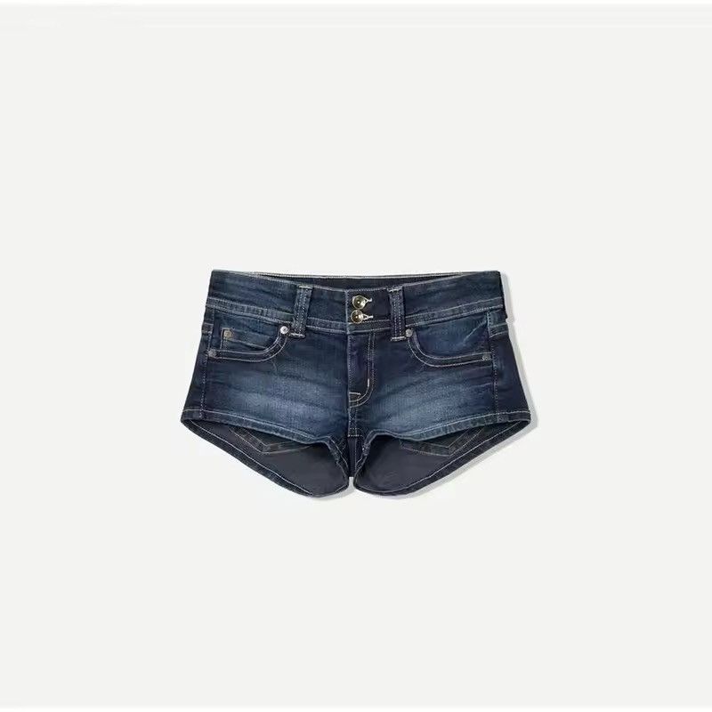 Y2k Mini Jeans Short Bottom Pocket Vintage Style