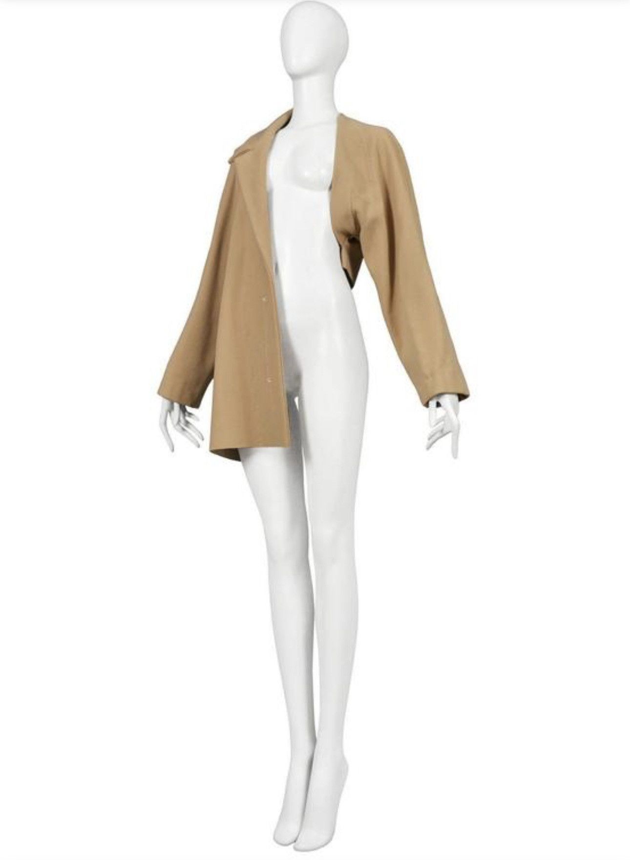 Maison Margiela FW 1997 Runway Deconstructed Coat / Basting Jacket in Cream Size L / US 10 / IT 46 - 2 Thumbnail