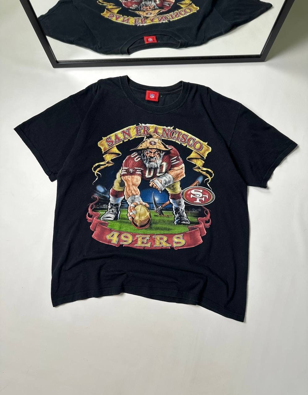 NFL Vintage San Francisco 49ers Gold Miner T Shirt Boxy Size US XL / EU 56 / 4 - 1 Thumbnail