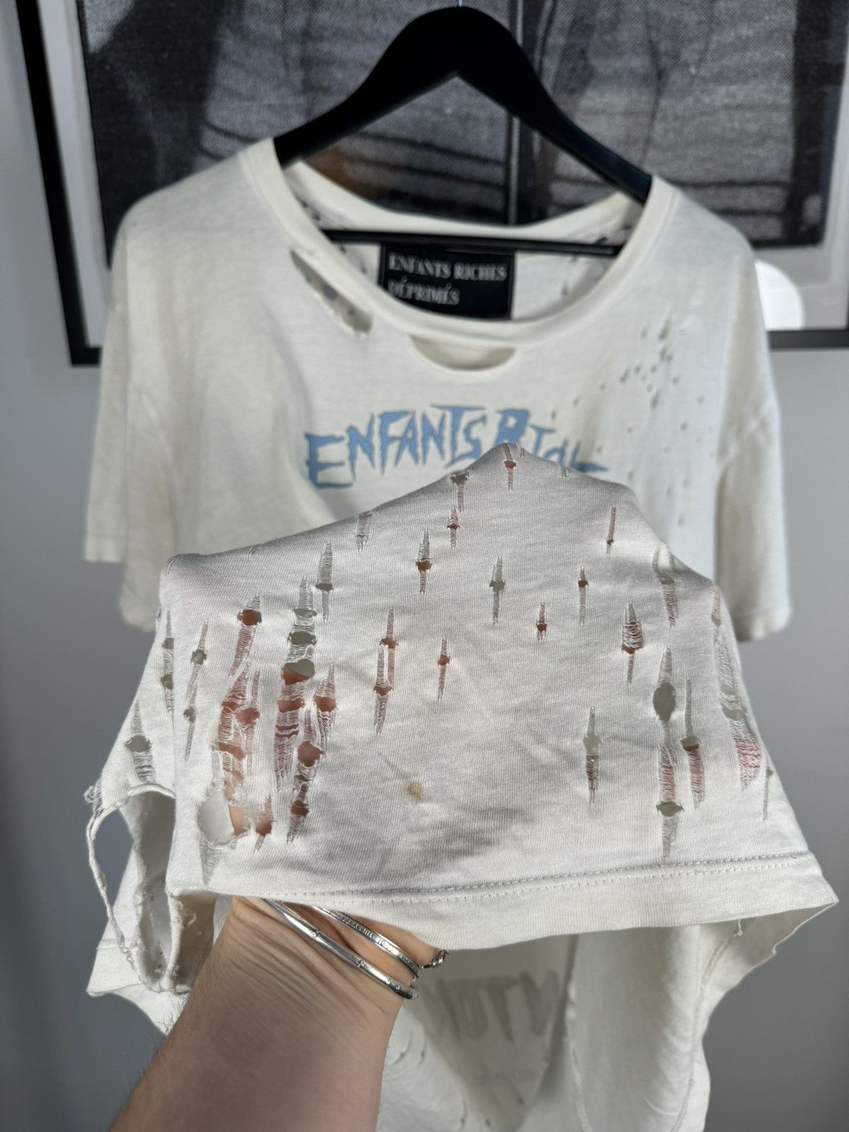 Enfants Riches Deprimes 🚭2017 GRAIL🚭1 of 25 HAND-THRASHED "SAD MICKEY" COLLAB SHIRT Size US L / EU 52-54 / 3 - 3 Thumbnail
