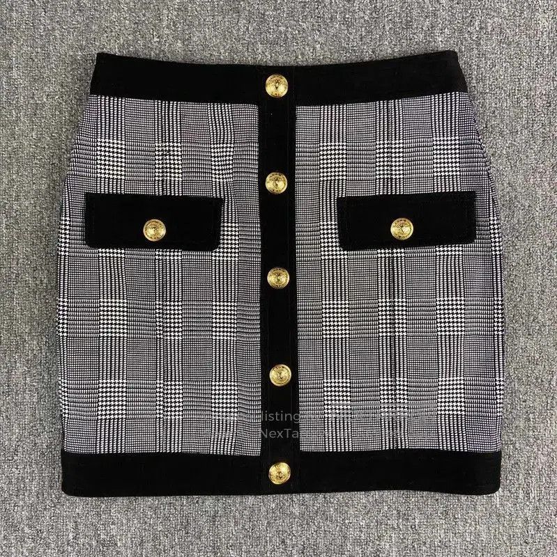 Balmain Balmain Black Cotton Women's Skirt . Size 23" - 1 Thumbnail