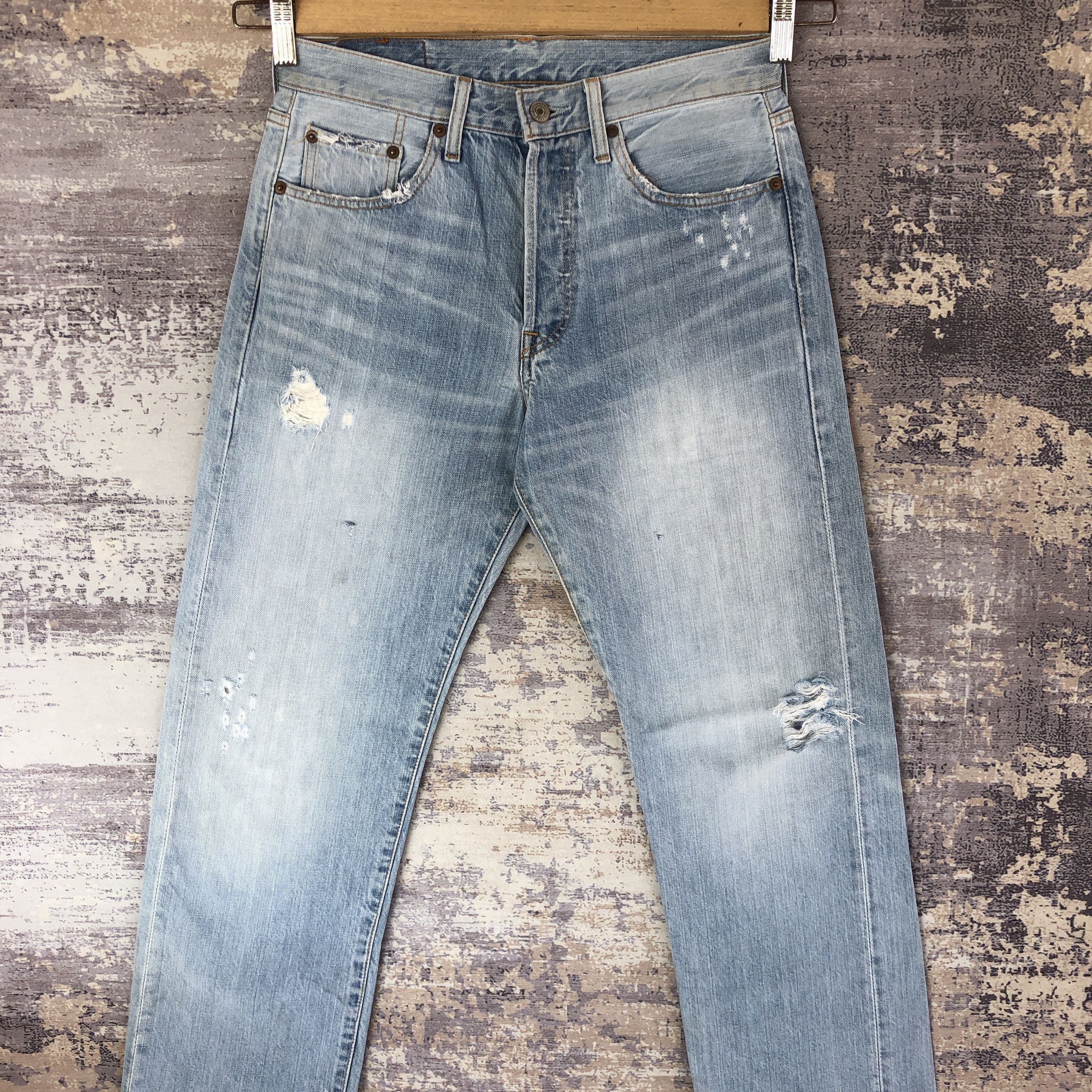 Levi's Vintage 90s Levis 501 Light Wash Distressed Levi's Denim Size US 28 / EU 44 - 3 Thumbnail