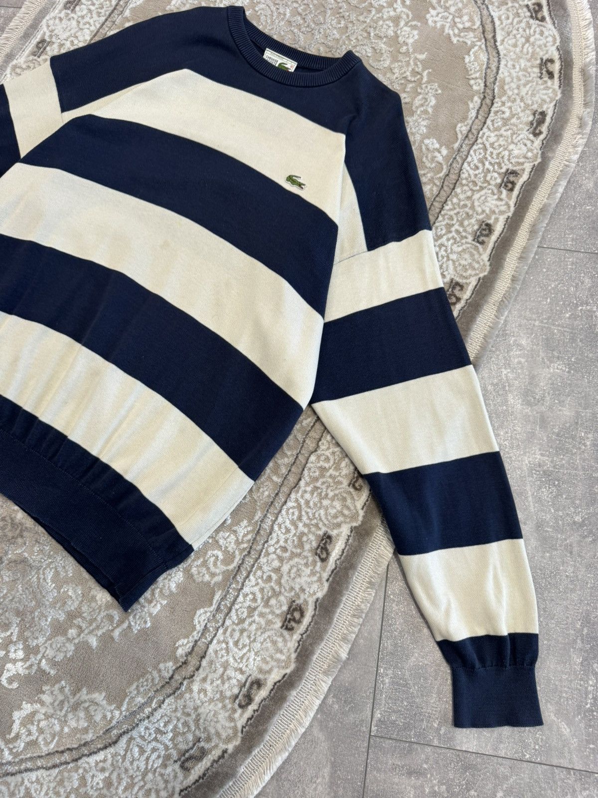 Lacoste Vintage Lacoste Striped Sweatshirt 90’s Size US XL / EU 56 / 4 - 3 Thumbnail