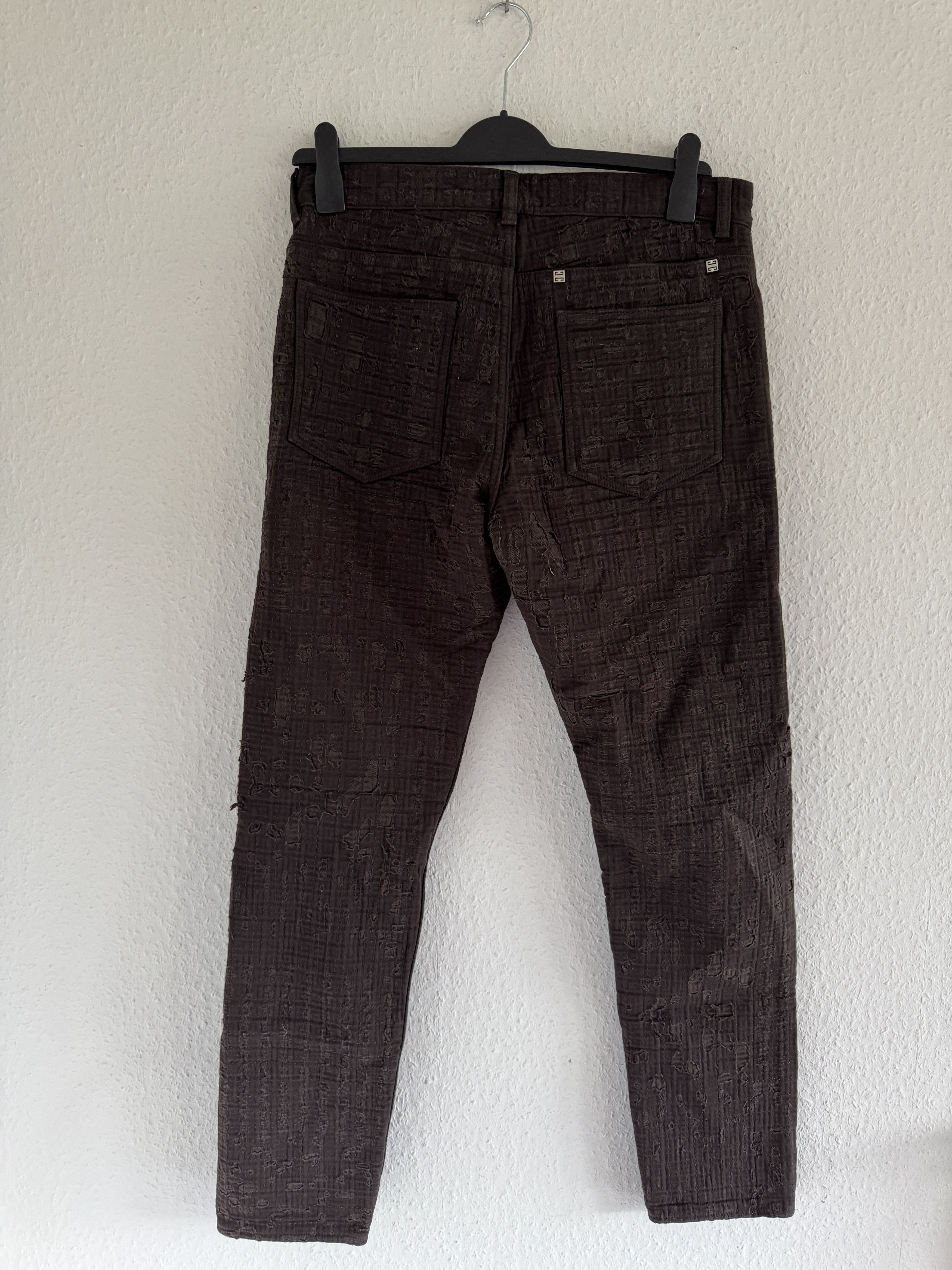 Givenchy Dark Brown 4G Boro Jeans Size US 33 - 15 Thumbnail