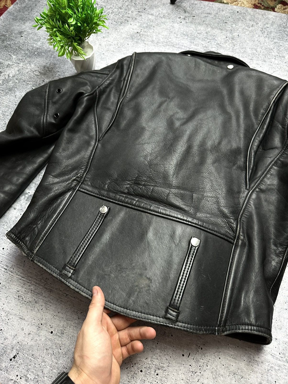 Harley Davidson RARE🔥 Harley Davidson Motorcycle Leather Biker Moto Jacket! Size US S / EU 44-46 / 1 - 14 Thumbnail