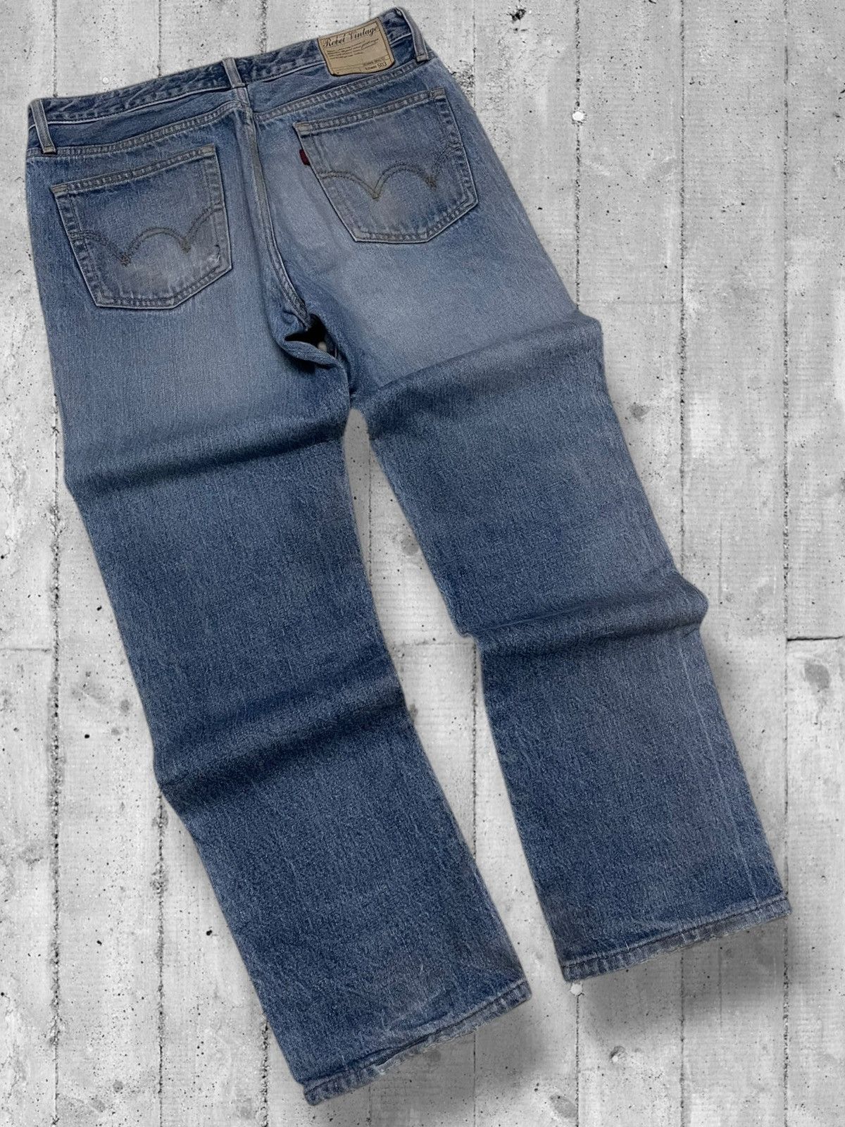 Designer × Edwin × Vintage Vintage 1990s Japan Designer Edwin 503 Distressed Blue Denim Size US 32 / EU 48 - 8 Thumbnail