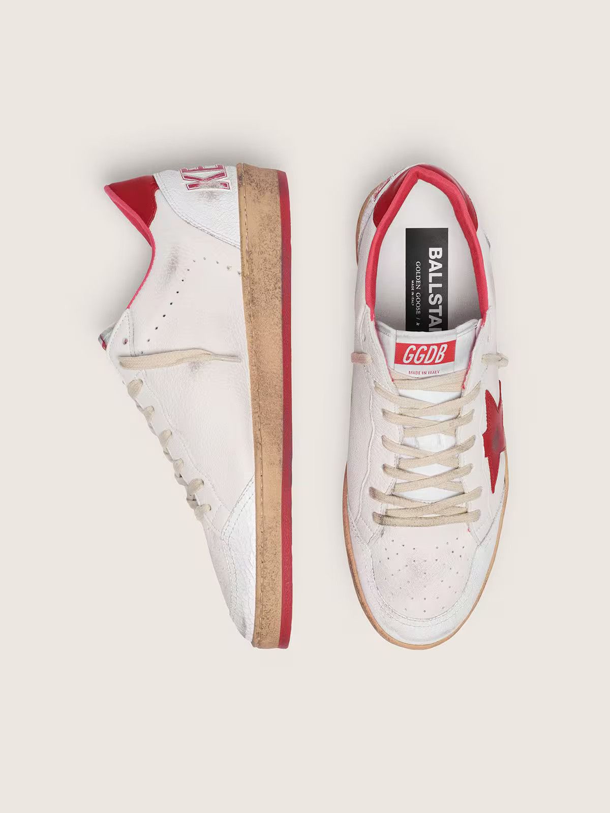 Golden Goose o1d2blof0326 Super-Star Sneakers in White/Red Size US 9 / EU 42 - 4 Thumbnail