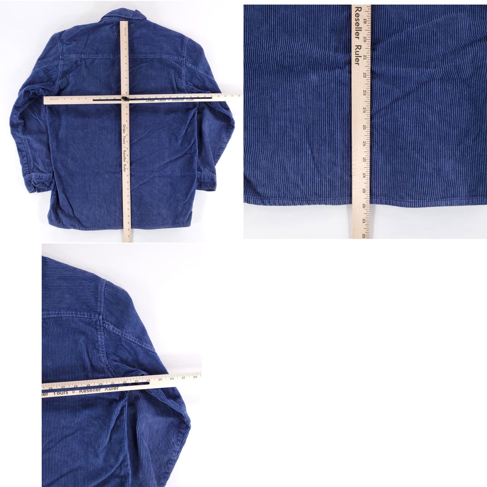 Levi's VINTAGE Levi's VTG 90s Y2K Full Zip Corduroy Shirt Jacket Blue Long Sleeve Mens M Size US M / EU 48-50 / 2 - 8 Thumbnail