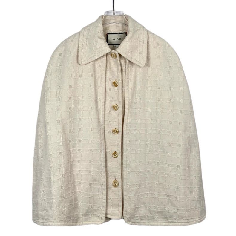 Gucci Gucci Size 36 Beige cotton mixed wool cloak jacket size 36 Size US XS / EU 42 / 0 - 1 Thumbnail