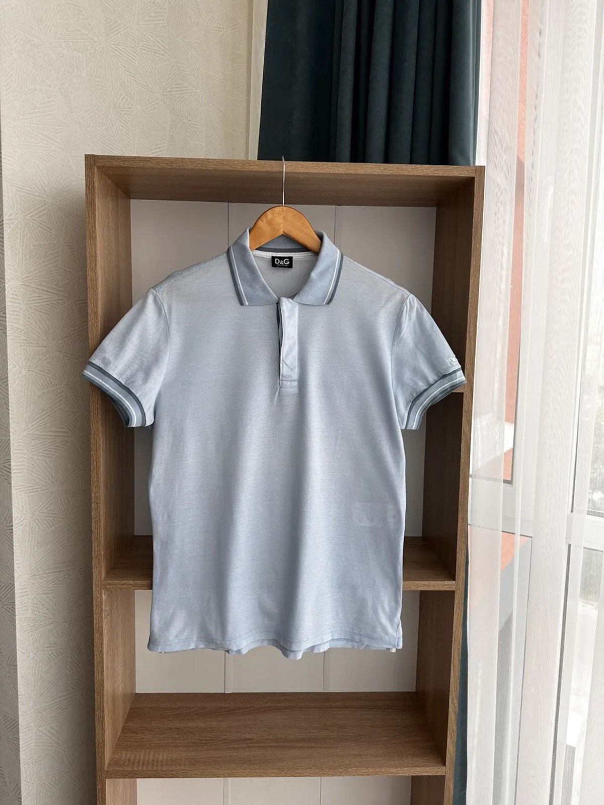 Vintage Dolce & Gabanna Blue Luxury Lightweight Polo Shirt