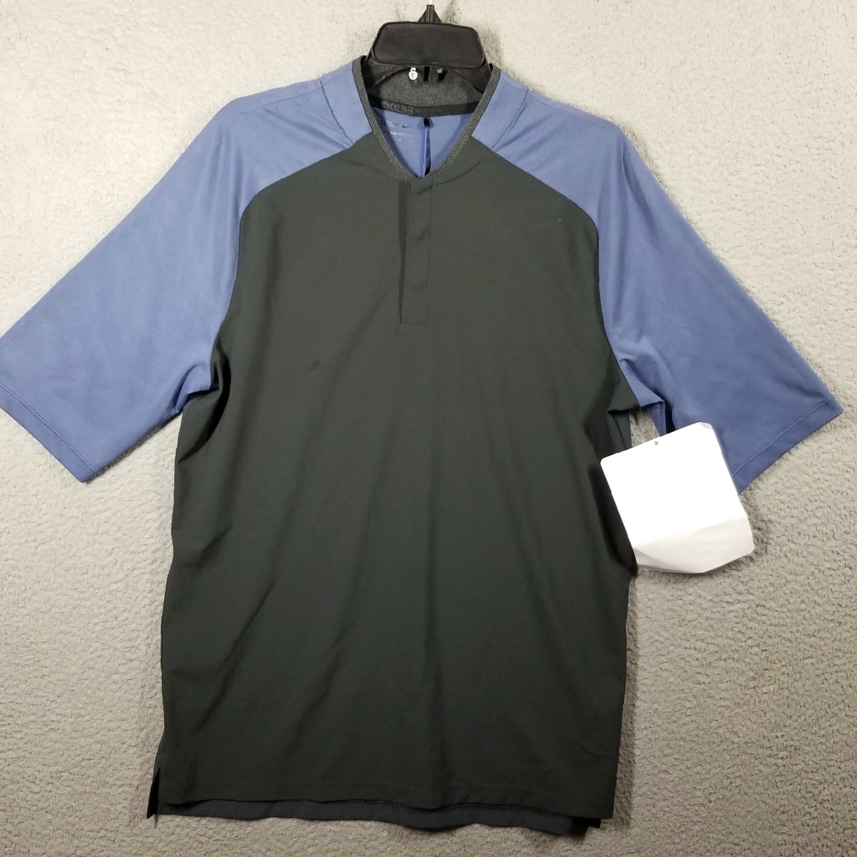 Nike Nike Golf Shirt Mens Large Black Blue Dri-Fit Athletic Performance Sample Size US L / EU 52-54 / 3 - 2 Thumbnail