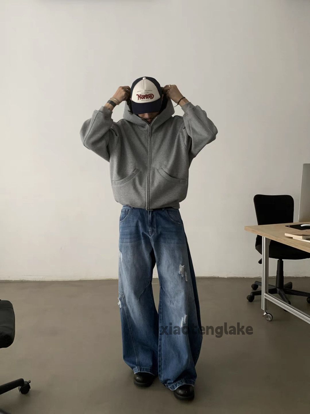 Jean × Vintage washed faded cleanfit yuppie bootcut damaged jeans Size US 30 / EU 46 - 5 Thumbnail