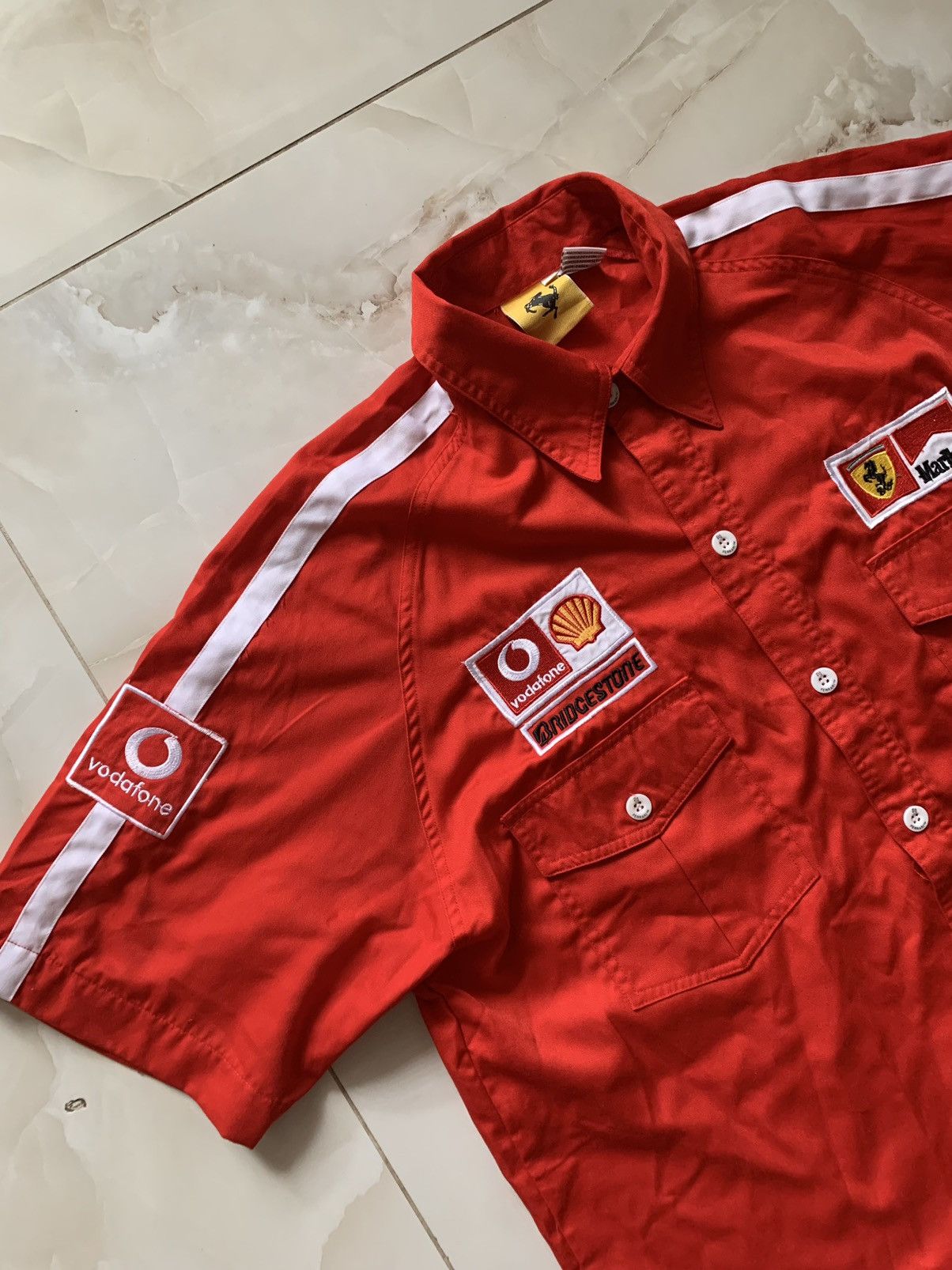 Vintage Ferrari Vintage 1996 Button Up Short Sleeve Shirt Marlboro Size US XXL / EU 58 / 5 - 2 Thumbnail