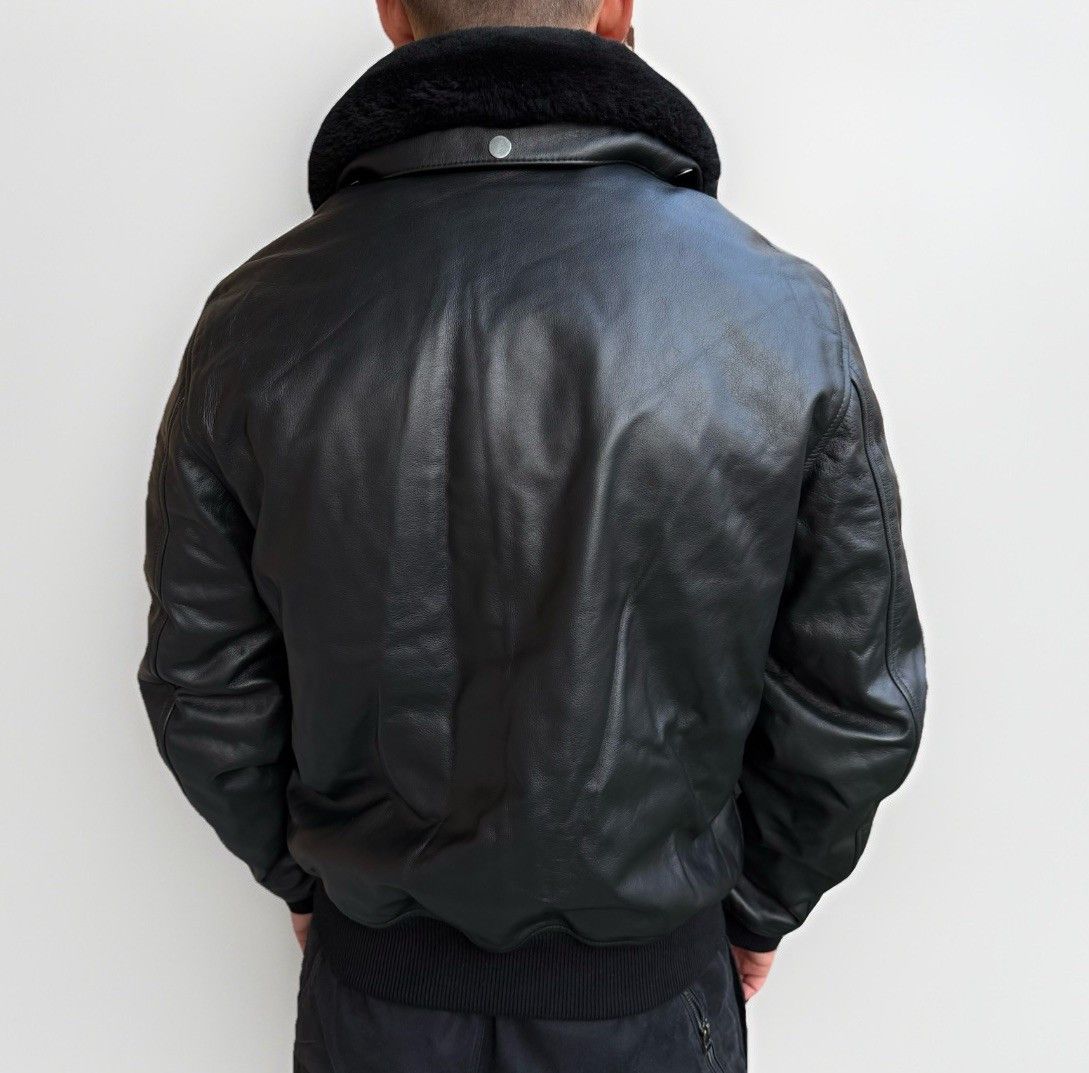 Sandro Sandro Heron Leather Bomber Aviator Flight Jacket Size US M / EU 48-50 / 2 - 22 Thumbnail
