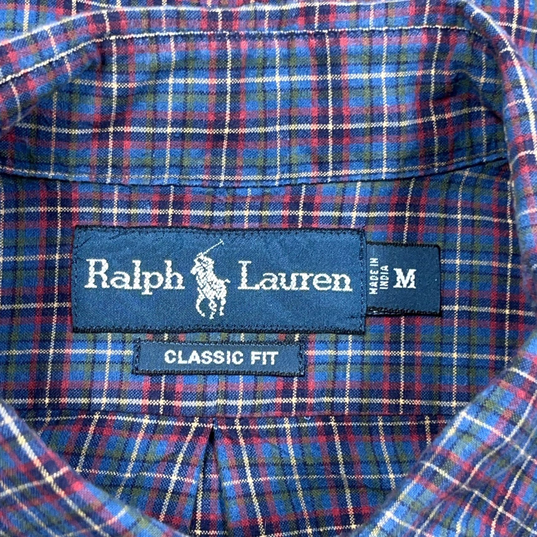 Ralph Lauren Ralph Lauren Shirt Men Medium Blue Red Plaid Button Up Classic Fit Cotton Size 40R - 5 Thumbnail