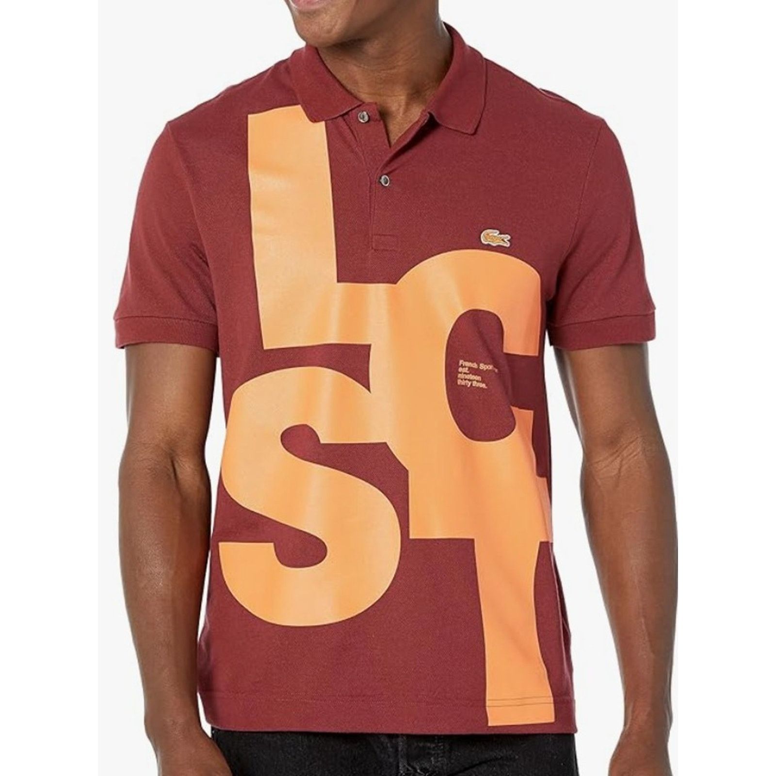 Lacoste Lacoste Men's Regular Contrast Lettering Petit Pique Polo S Size US S / EU 44-46 / 1 - 1 Thumbnail