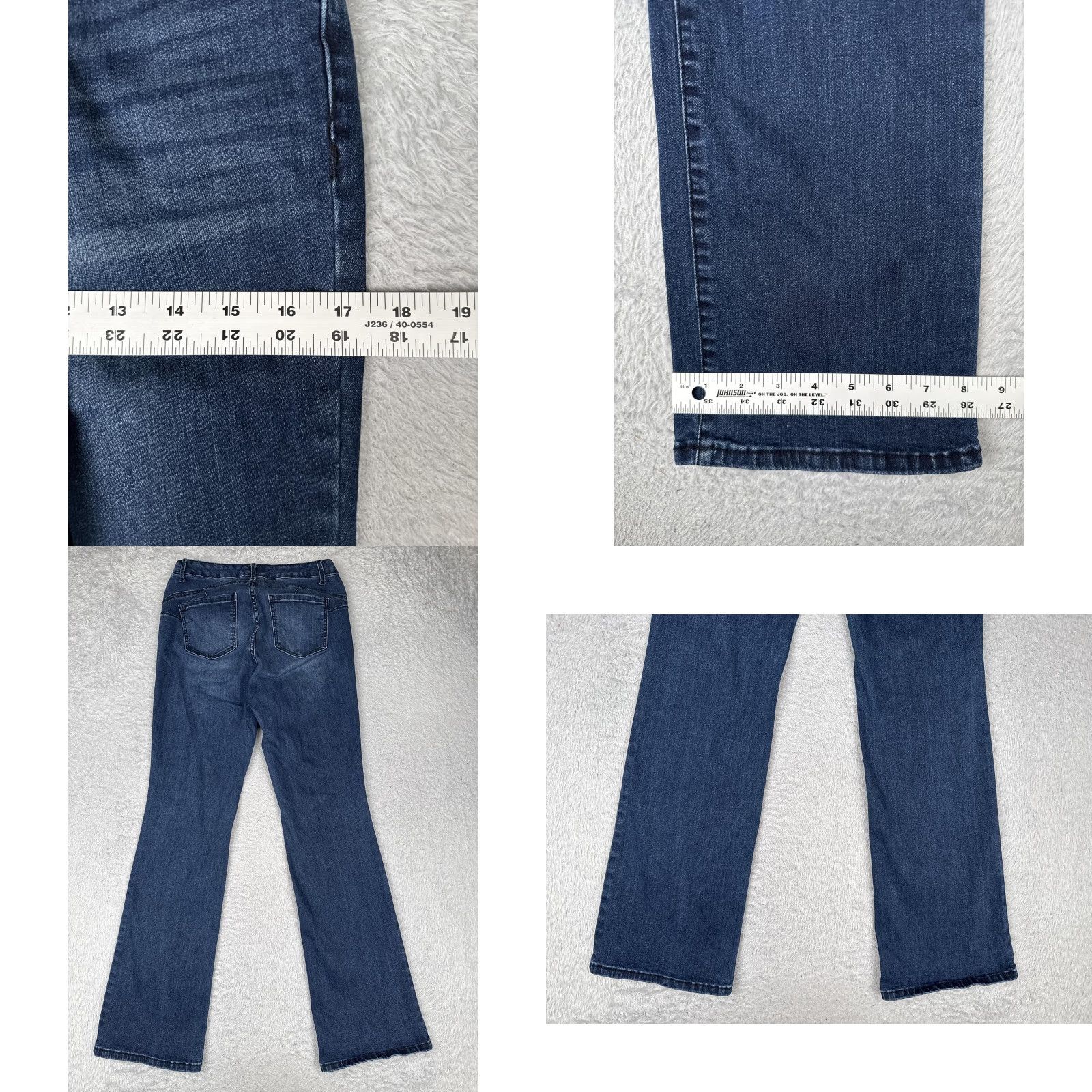 Nine West Nine West Jeans Womens 10 Blue Skinny Bootcut Denim Stretch Mid Rise Pants 28x32 Size 32" / US 10 / IT 46 - 9 Thumbnail