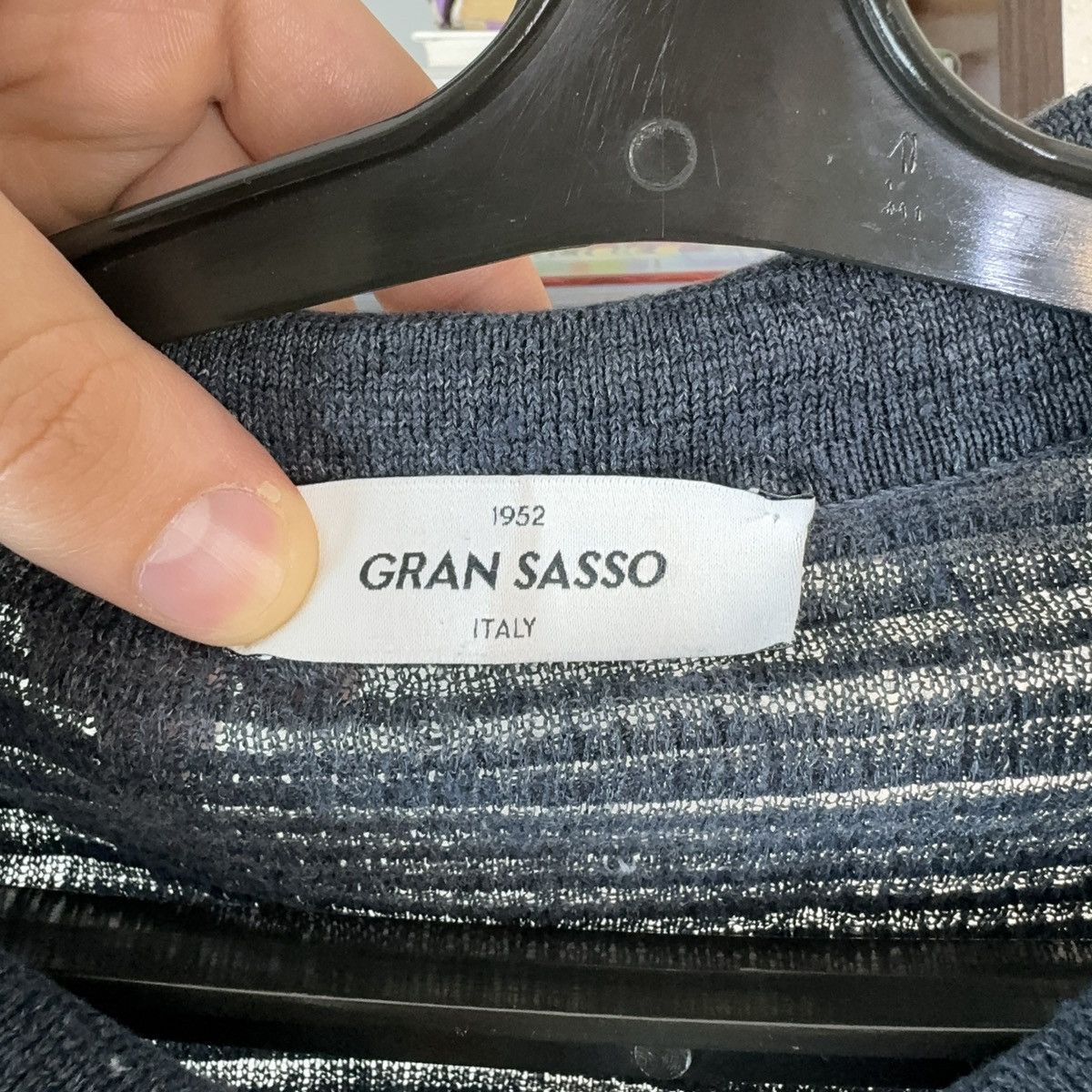 Gran Sasso Gran Sasso T shirt Polo Luxury Italian XL Dark Blue Knited Size US XL / EU 56 / 4 - 7 Thumbnail
