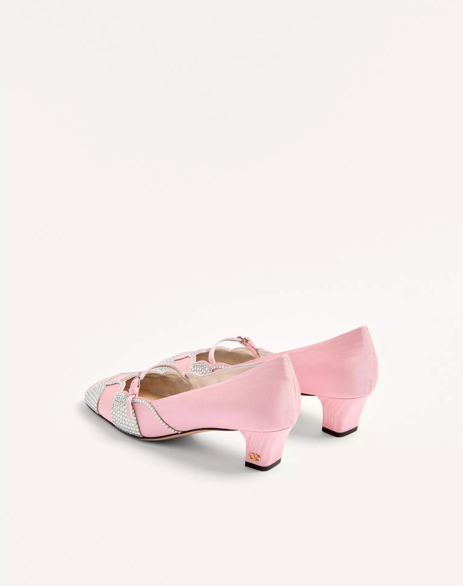 Valentino os11x0126 Bowow Pumps In Moirè Fabric With Crystals Size US 9 / IT 39 - 4 Thumbnail