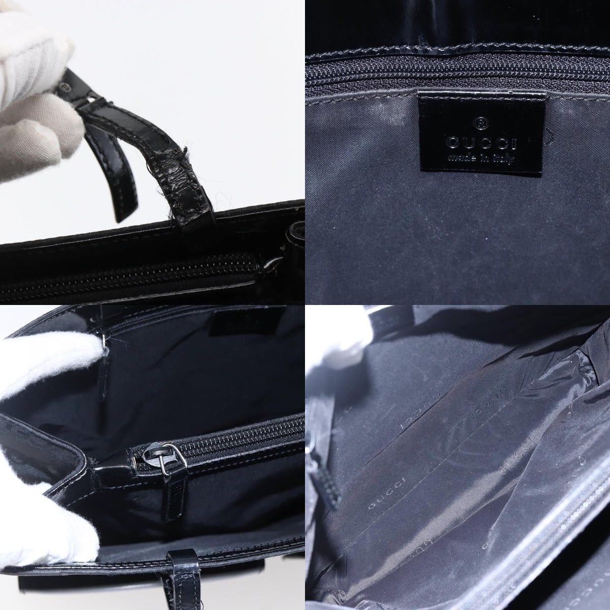 Gucci GUCCI GG Canvas Tote Bag Nylon Black Size ONE SIZE - 11 Thumbnail