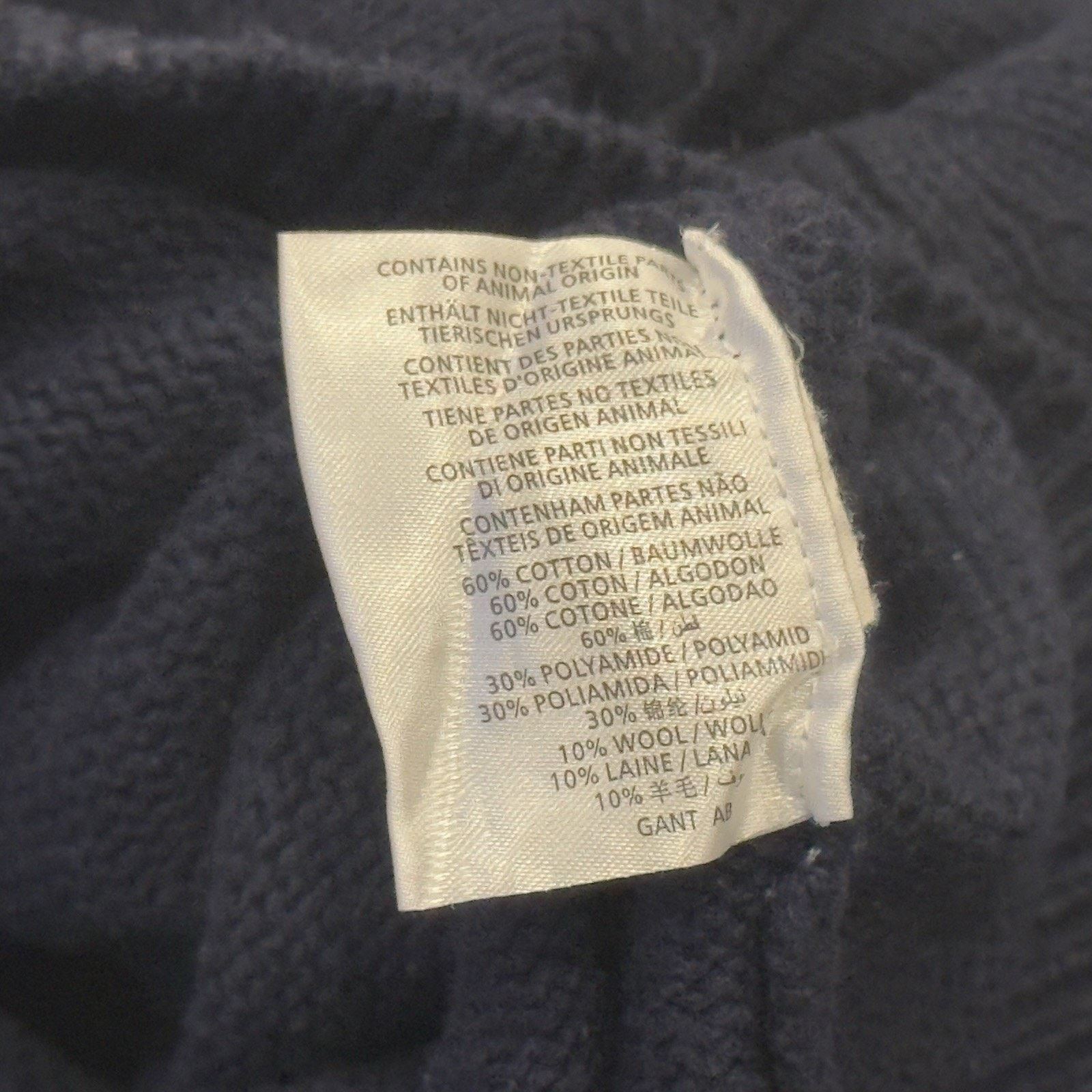 Gant Gant Rugger Men's The Shawler Navy Wool Sweater Size M Size US M / EU 48-50 / 2 - 5 Thumbnail