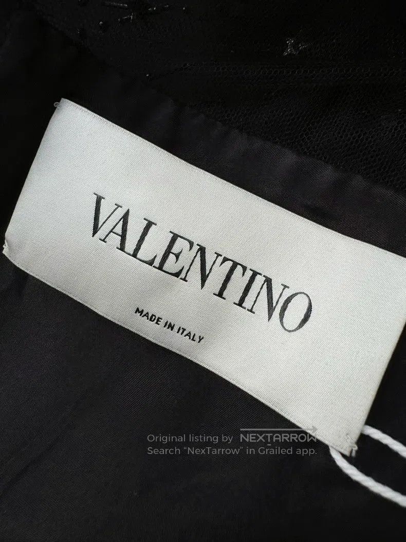 Valentino Valentino Black mesh embroidered star sequin beaded dress Size L / US 10 / IT 46 - 4 Thumbnail