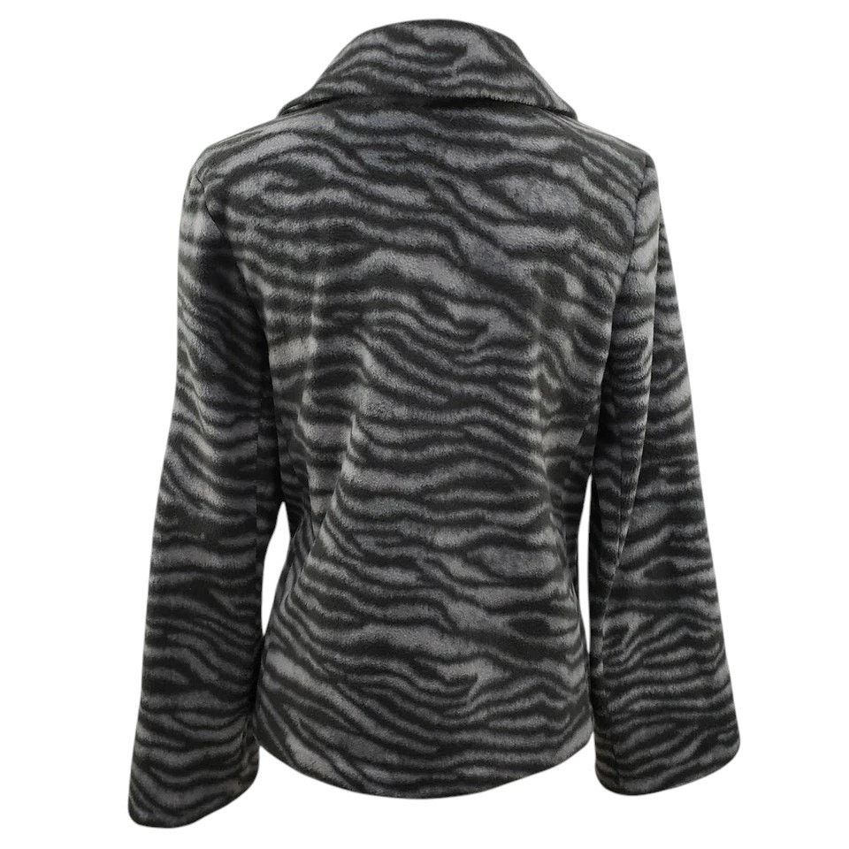Other Susan Graver Animal Print Fleece Jacket Oversized Notch Coll Size XS / US 0-2 / IT 36-38 - 5 Thumbnail