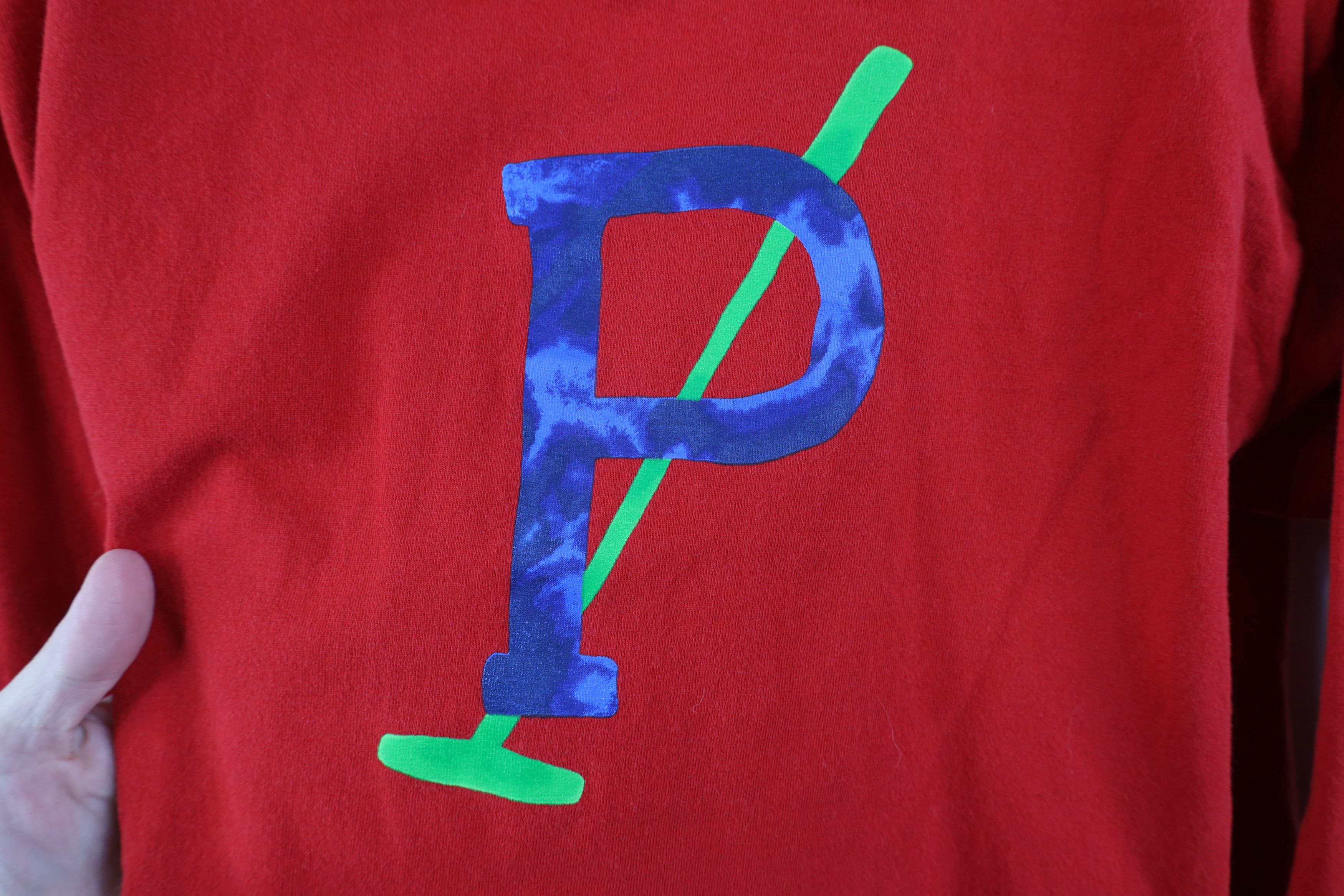 Ralph Lauren Vintage 90s Ralph Lauren P Long Sleeve T-Shirt Red Cotton Size US S / EU 44-46 / 1 - 5 Thumbnail