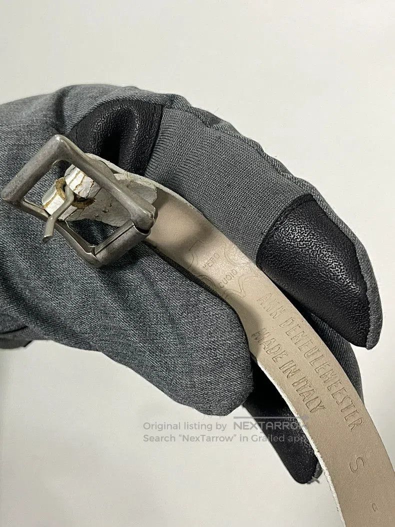 Ann Demeulemeester Ann Demeulemeester Crackle white lacquered leather bracelet Size ONE SIZE - 2 Thumbnail