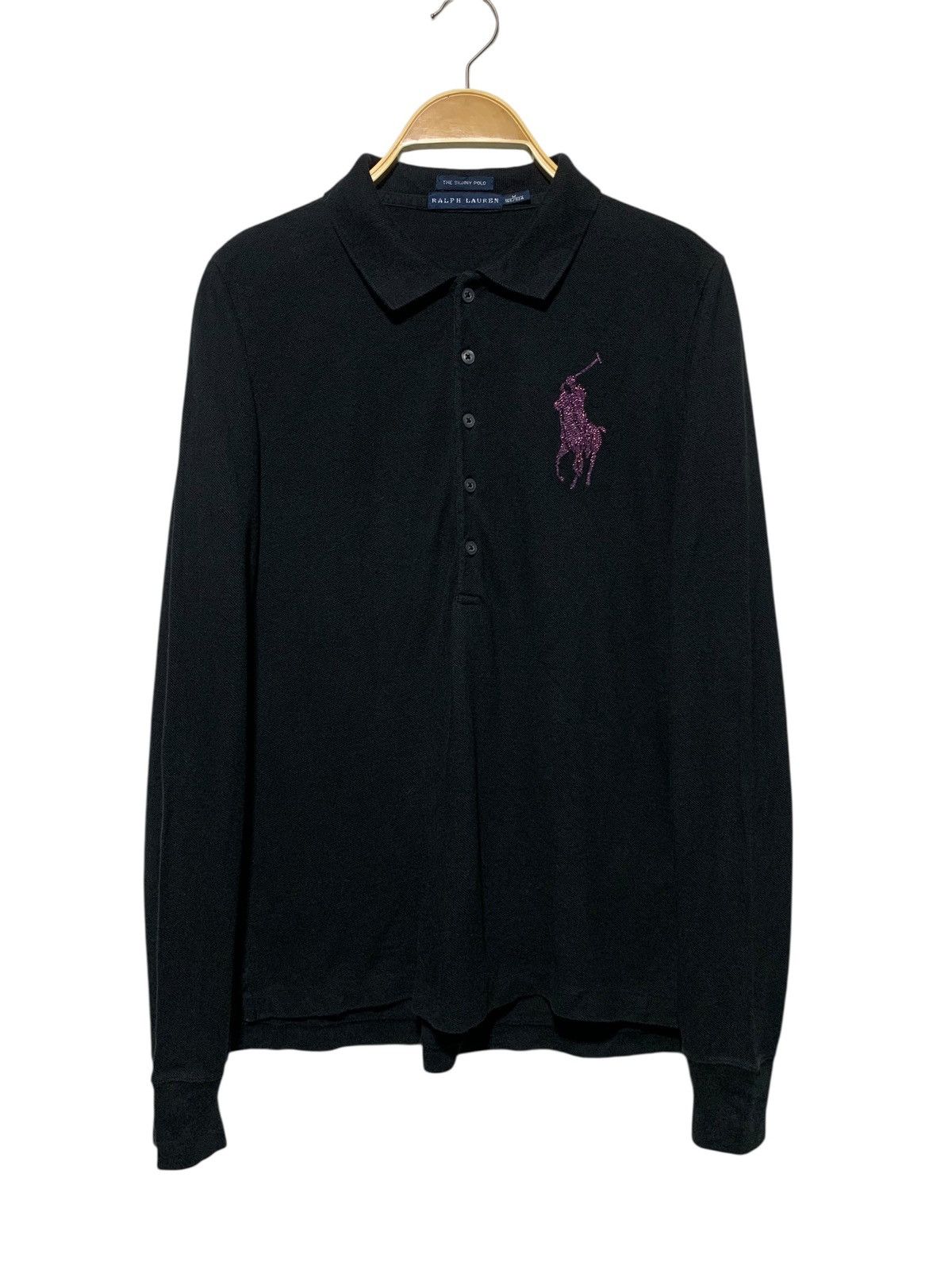 Ralph Lauren Rare Ralph lauren rhinestones big pony logo y2k longsleeve Size M / US 6-8 / IT 42-44 - 1 Thumbnail