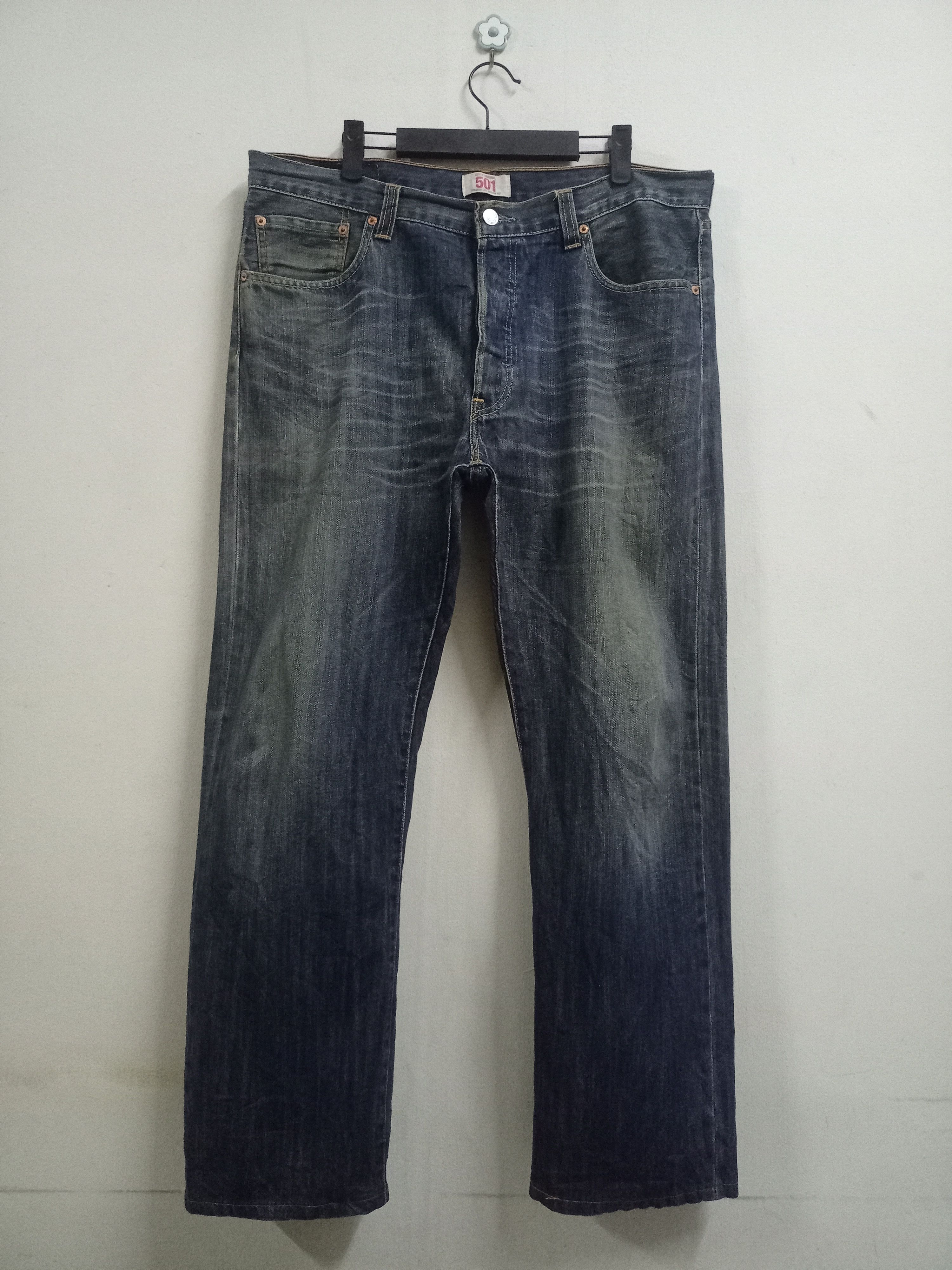 Levi's × Levi's Vintage Clothing Vintage Levis 501 Mud Wash Baggy Style Jeans 37x30 Size US 37 - 1 Thumbnail