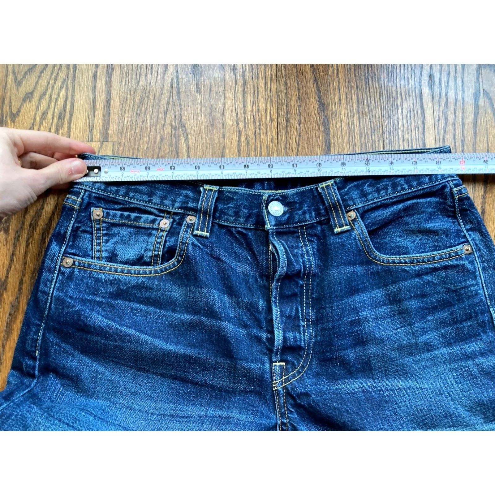 Levi's VINTAGE Levi's 501 Jeans Mens Regular 30x30 Blue Denim Raw Hem Whiskers USA Straight 501 Model Mens Size US 30 / EU 46 - 7 Thumbnail