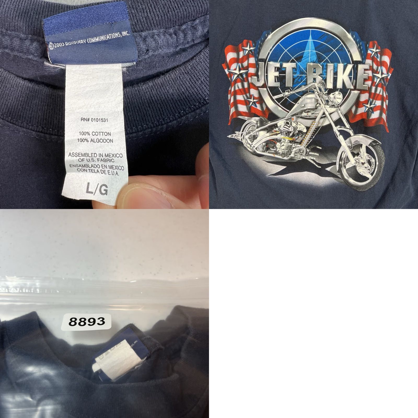 Vintage American Chopper Shirt Adult Large Blue Cotton Short Sleeve Motorcycle Mens Size US L / EU 52-54 / 3 - 8 Thumbnail