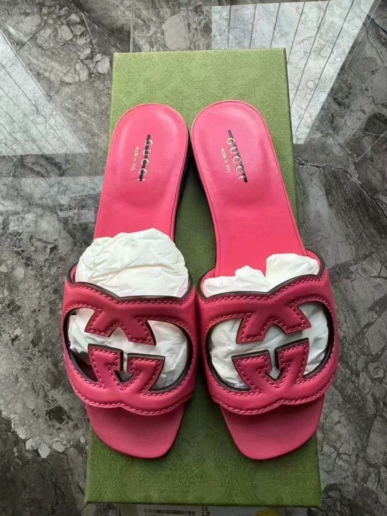 Gucci Gucci Pink Double G Slide Sandals-2507 Size US 6.5 / IT 36.5 - 7 Thumbnail