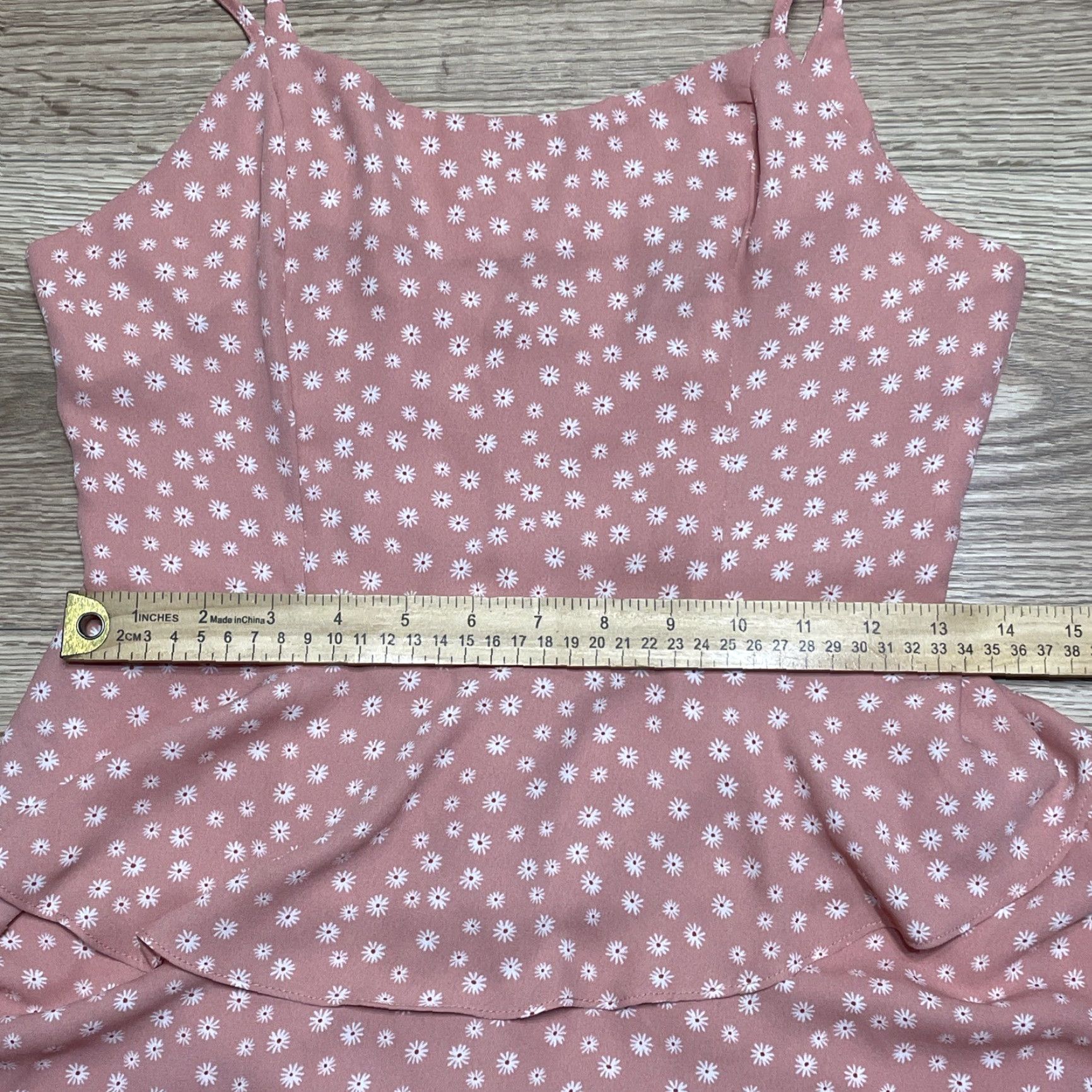 Forever 21 FOREVER 21 Womens Sundress Pink White Floral Layered Square Neck Small Size S / US 4 / IT 40 - 7 Thumbnail