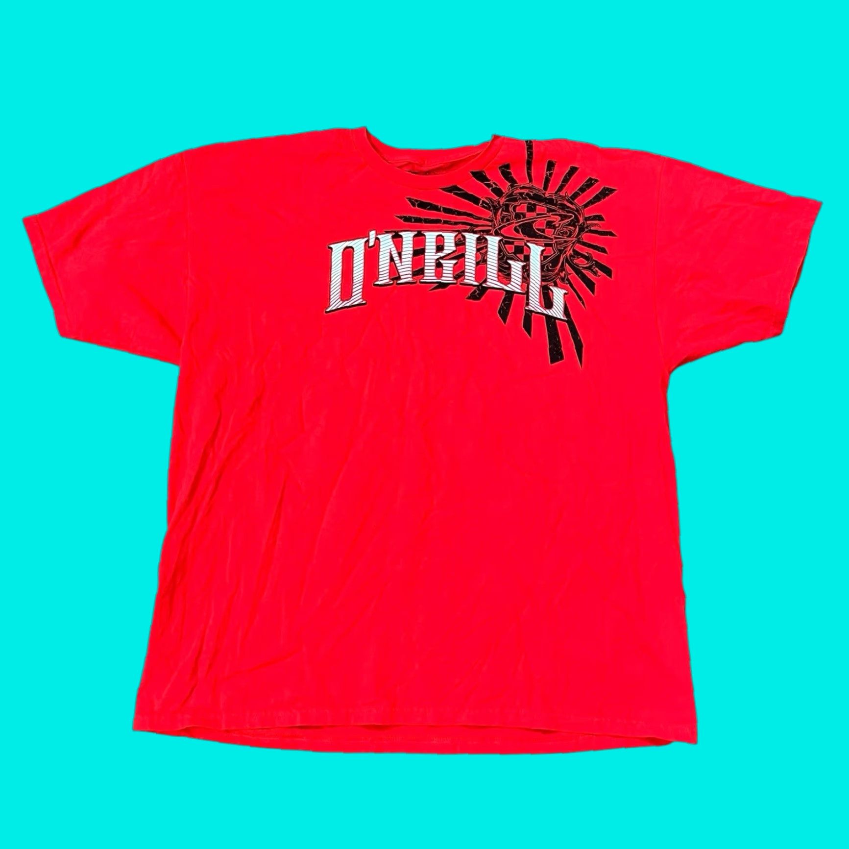 O'Neill VINTAGE O'Neill T-Shirt Mens Red 2XL Crew Neck Short Sleeve 90s Grunge Y2K Gothic Surf Affliction Goth Skate Timeframe: 90s, Y2K, Vintage Size US XXL / EU 58 / 5 - 1 Thumbnail