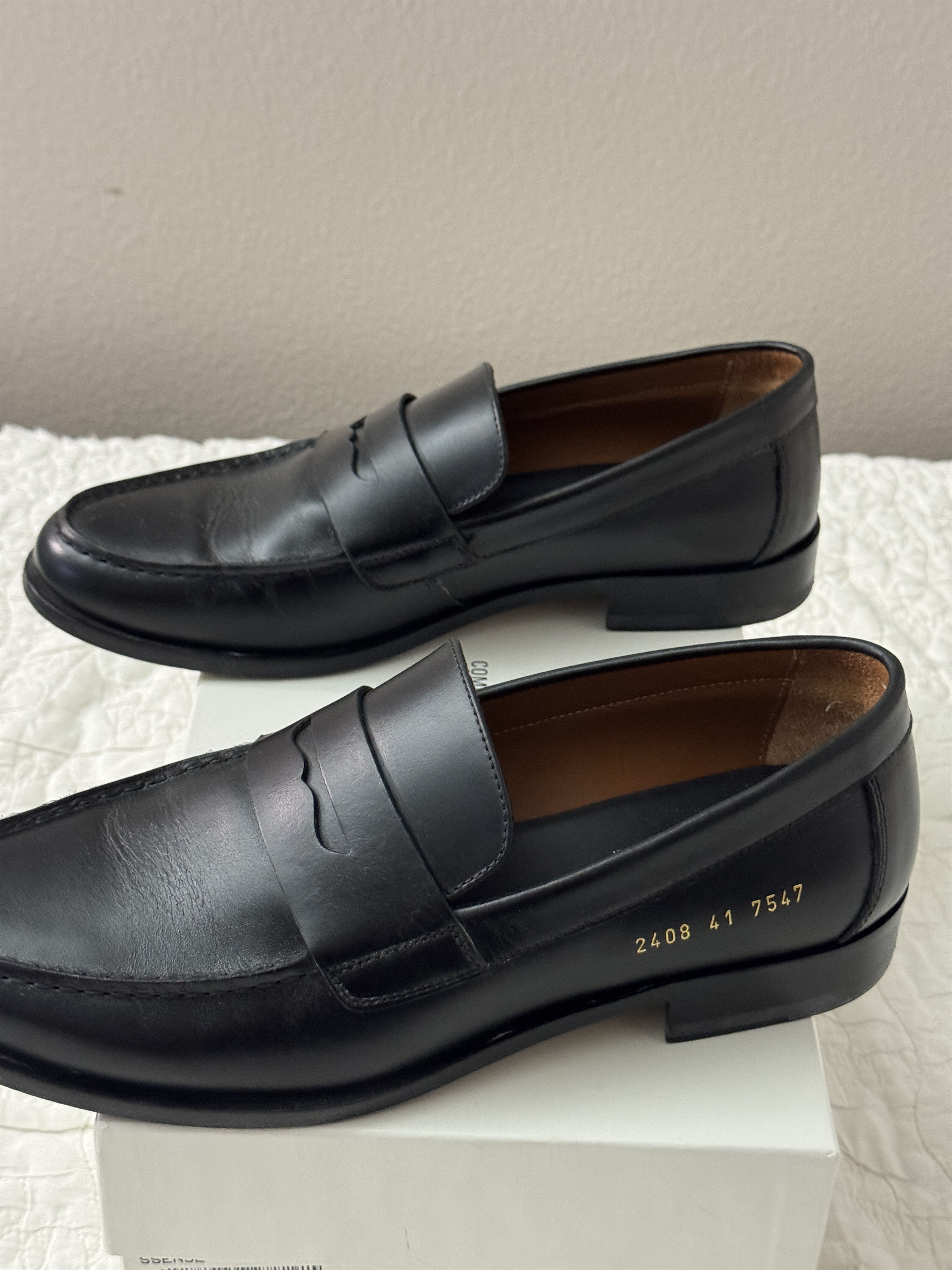 Common Projects Common Projects Black Leather Penny Loafers Size 41 8US Size US 8 / EU 41 - 5 Thumbnail