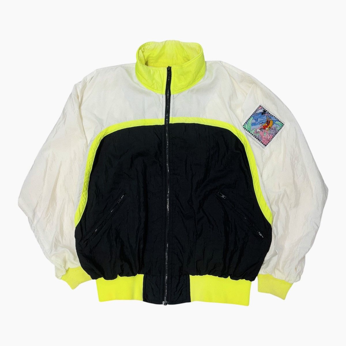 Vintage Vintage 80s White Windbreaker Tracksuit Jacket Men Size S Size US S / EU 44-46 / 1 - 1 Thumbnail