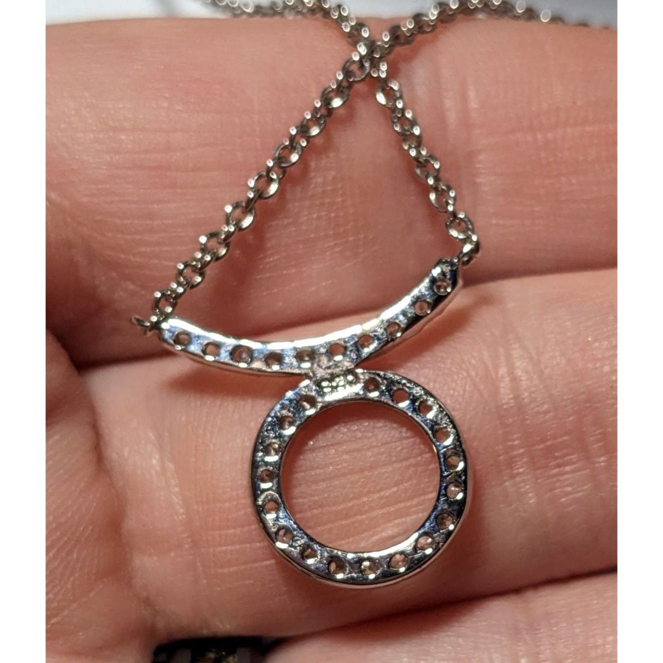 Other Sterling Silver Gemmed Taurus Pendant Necklace Size ONE SIZE - 9 Thumbnail