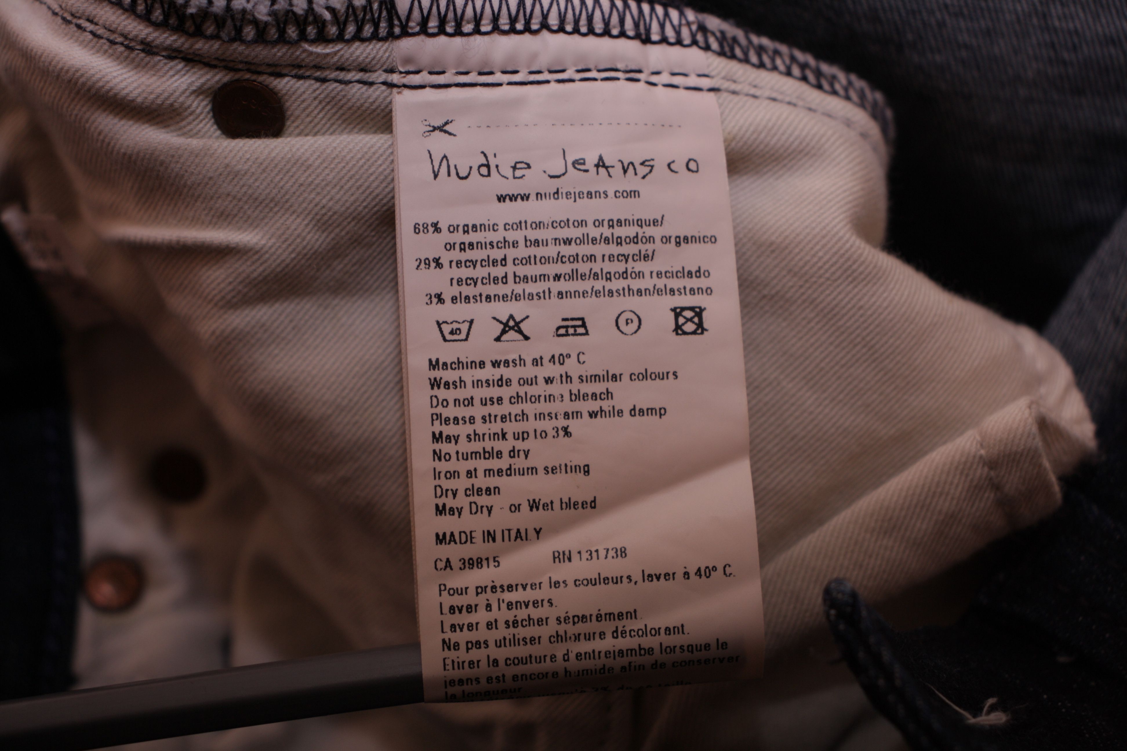 Nudie Jeans Nudie HIGH-KAI Jeans W29 L32 Recycle Dry Navy Organic Skinny Size US 29 - 13 Thumbnail