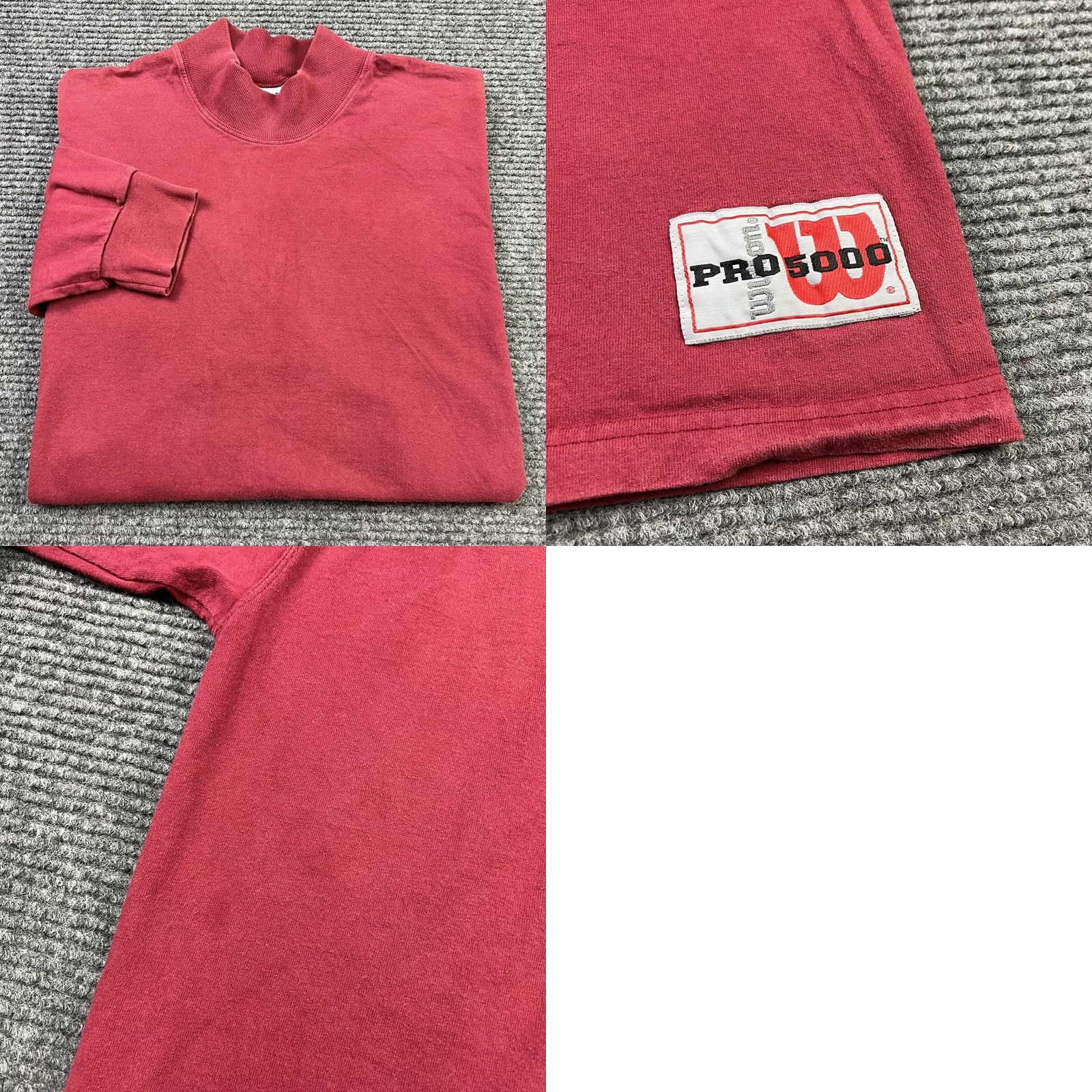 Wilson VINTAGE Wilson Pro 5000 Logo Long Sleeve Red T-Shirt Mens 2XL 100% Cotton Size US XXL / EU 58 / 5 - 8 Thumbnail