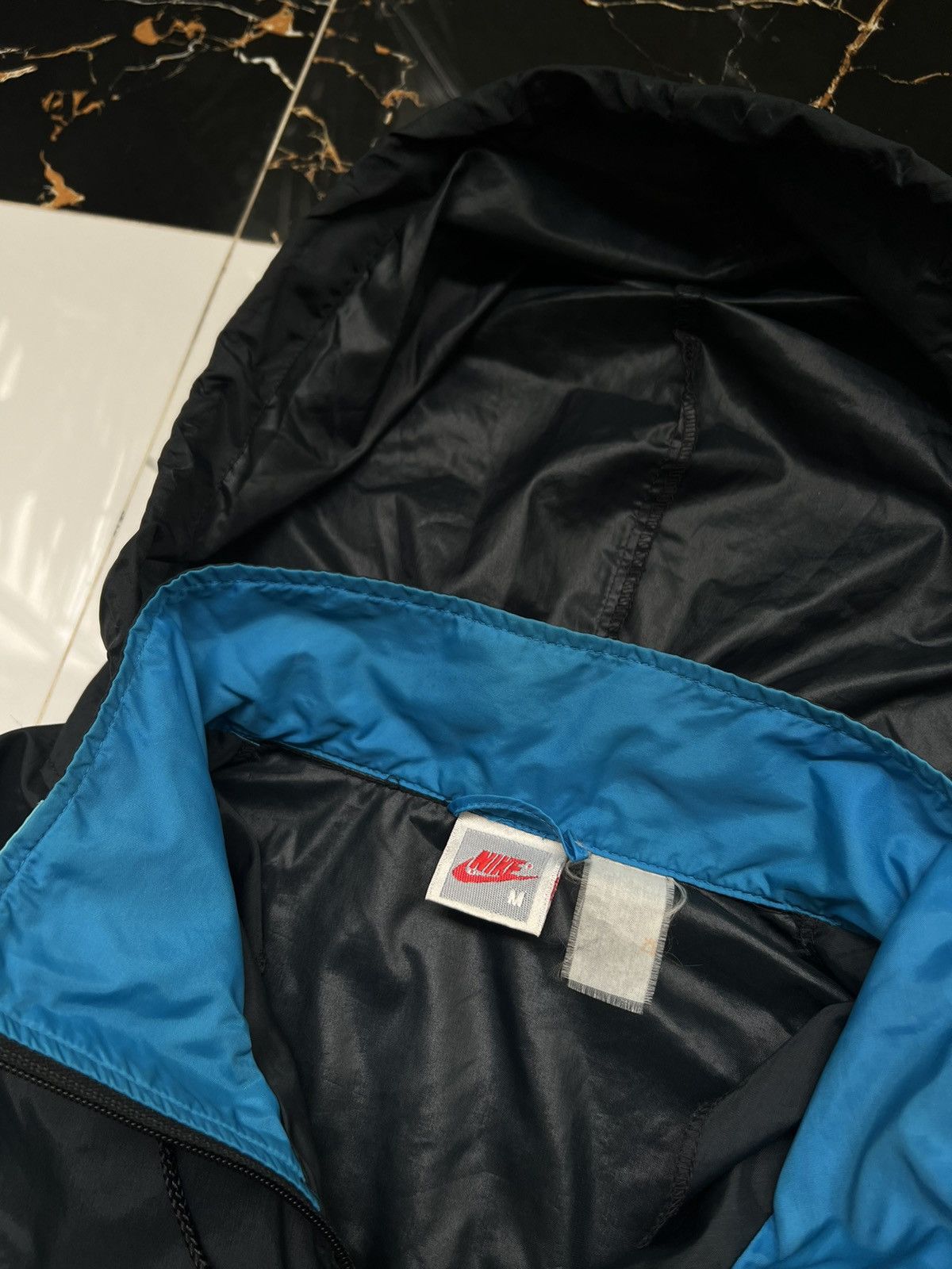 Nike × Vintage 90’s NIKE SWOOSH LOGO HOODED Y2K TRACK JACKET GORPCORE Size US M / EU 48-50 / 2 - 5 Thumbnail