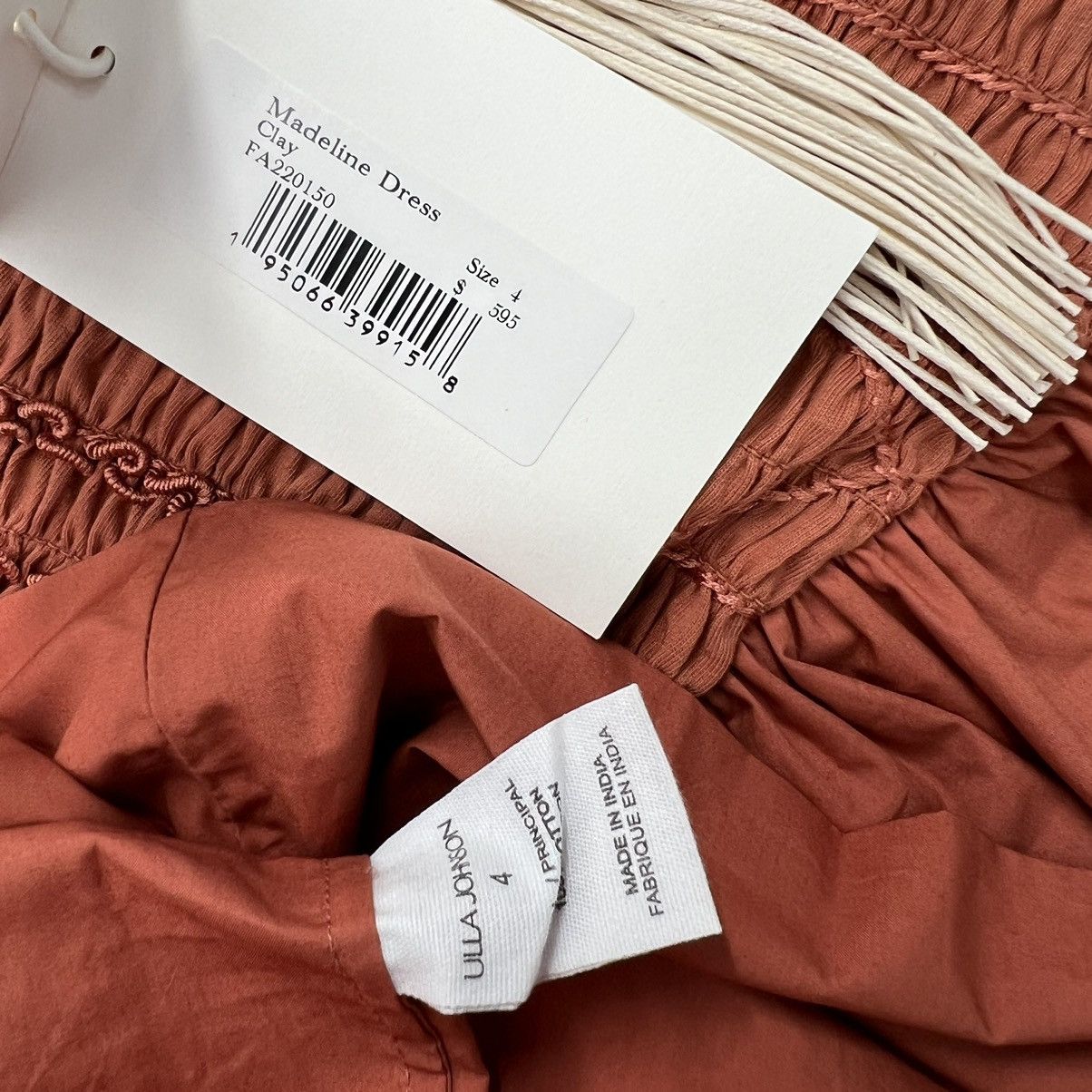Ulla Johnson NWT Ulla Johnson Madeline Smocked Midi Dress Poplin Ruffle Size S / US 4 / IT 40 - 13 Thumbnail
