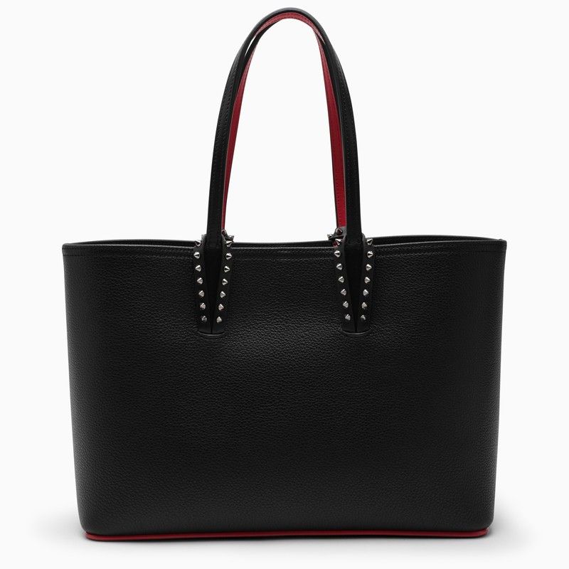image of Christian Louboutin Black Leather Tote Bag, Women's