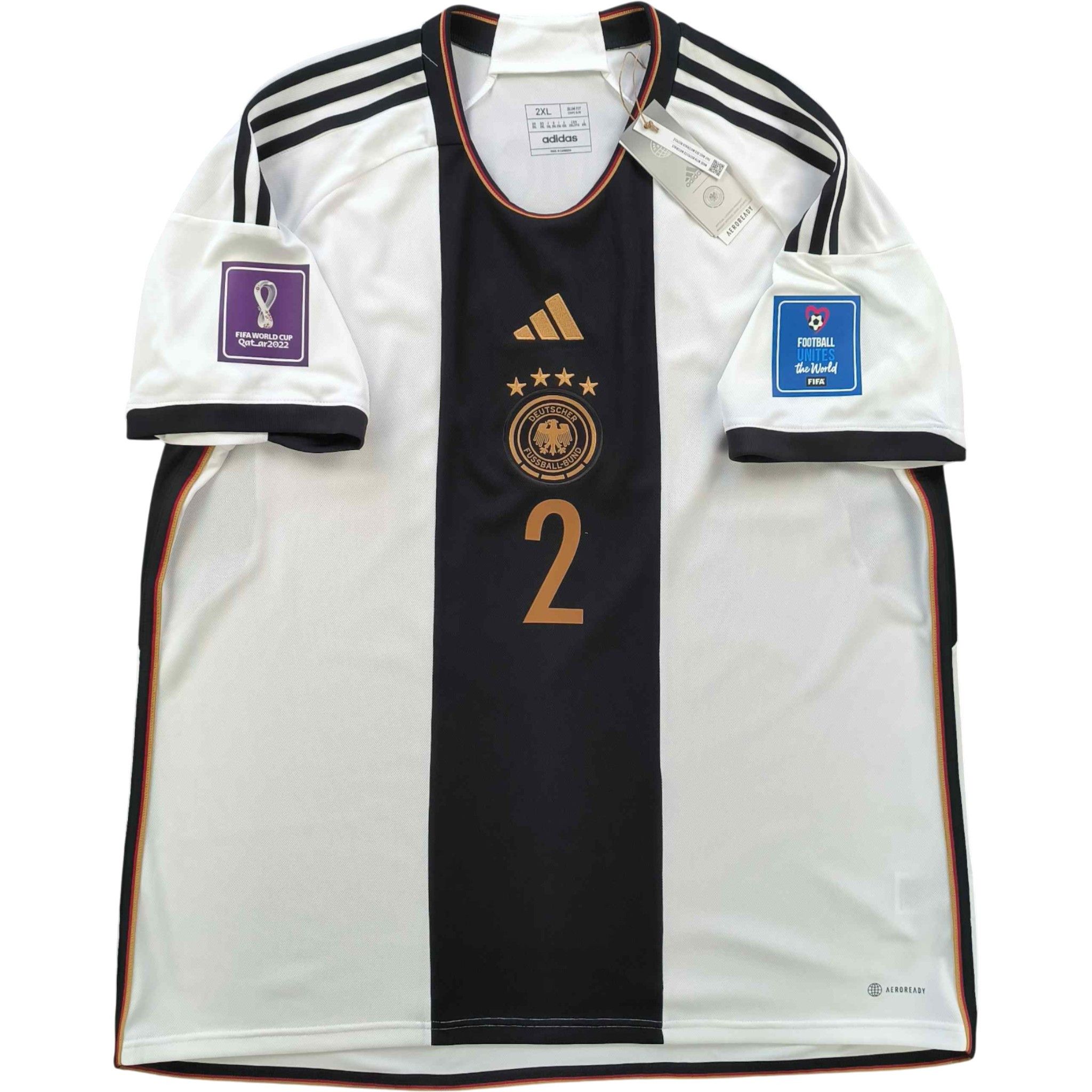 Adidas NEW Germany 2022-24 Adidas home Rüdiger football jersey XXL Size US XXL / EU 58 / 5 - 2 Thumbnail