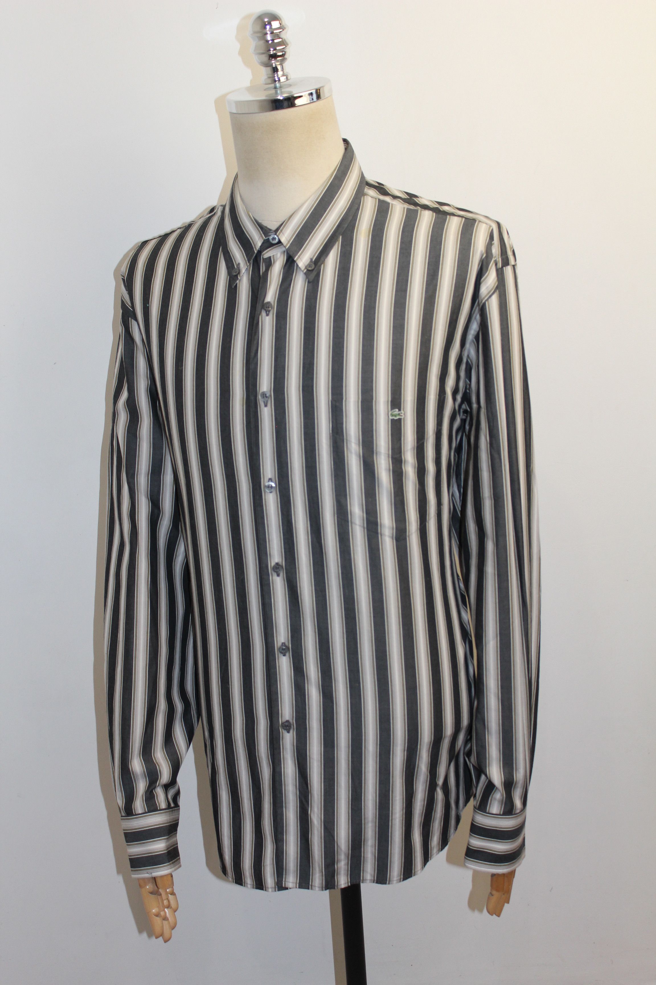 Lacoste Mens LACOSTE Long Sleeve Striped Shirt Top Size 2XL Size US XXL / EU 58 / 5 - 1 Thumbnail