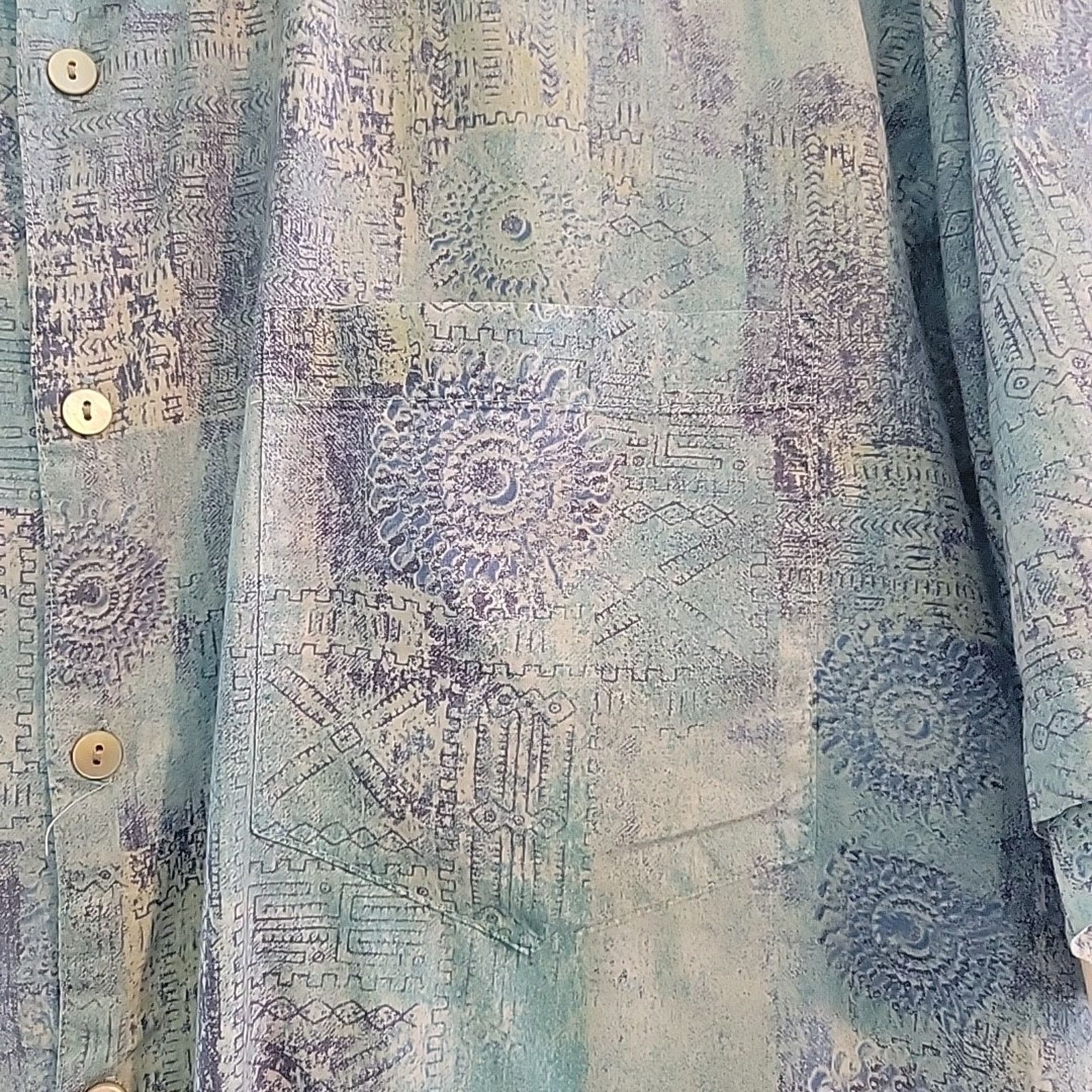 Tori Richard Tori Richard Medium Blue Aloha Hawaiian Pearl Buttons Cotton Size US M / EU 48-50 / 2 - 5 Thumbnail