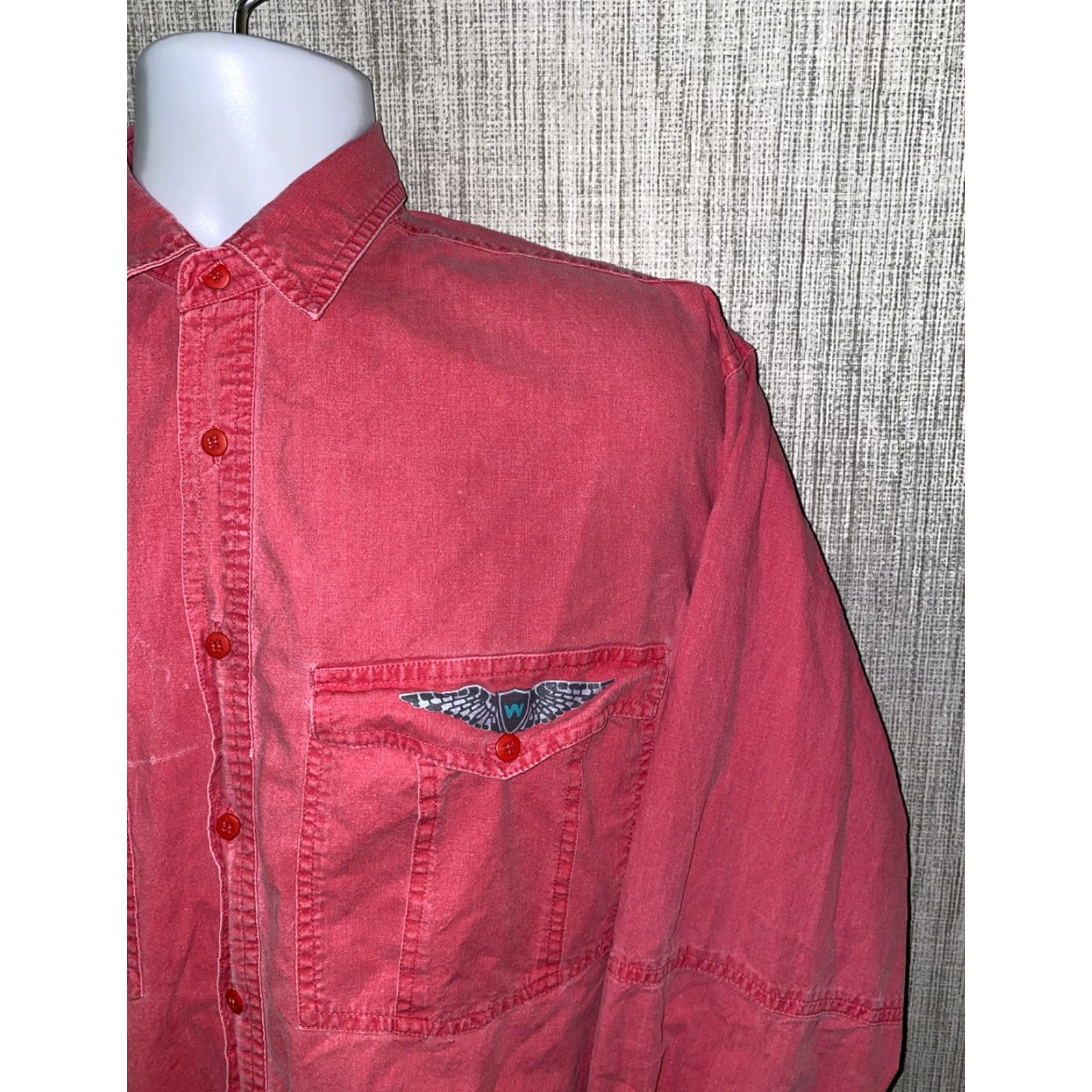 Vintage VINTAGE Weekends In California Shirt Mens Red Long Sleeve Button-Up Size M Size US M / EU 48-50 / 2 - 2 Thumbnail